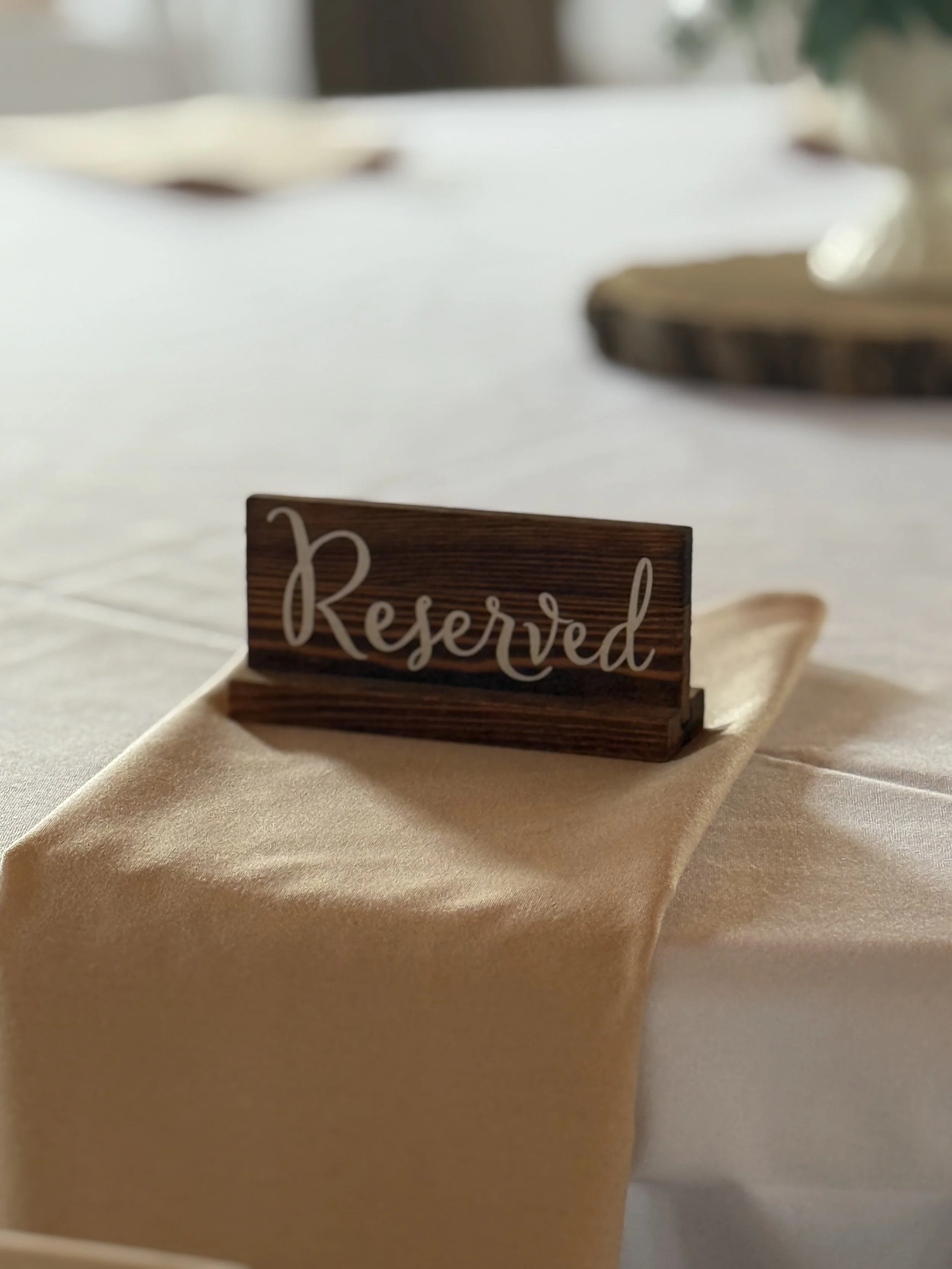 Wooden Reserved Sign