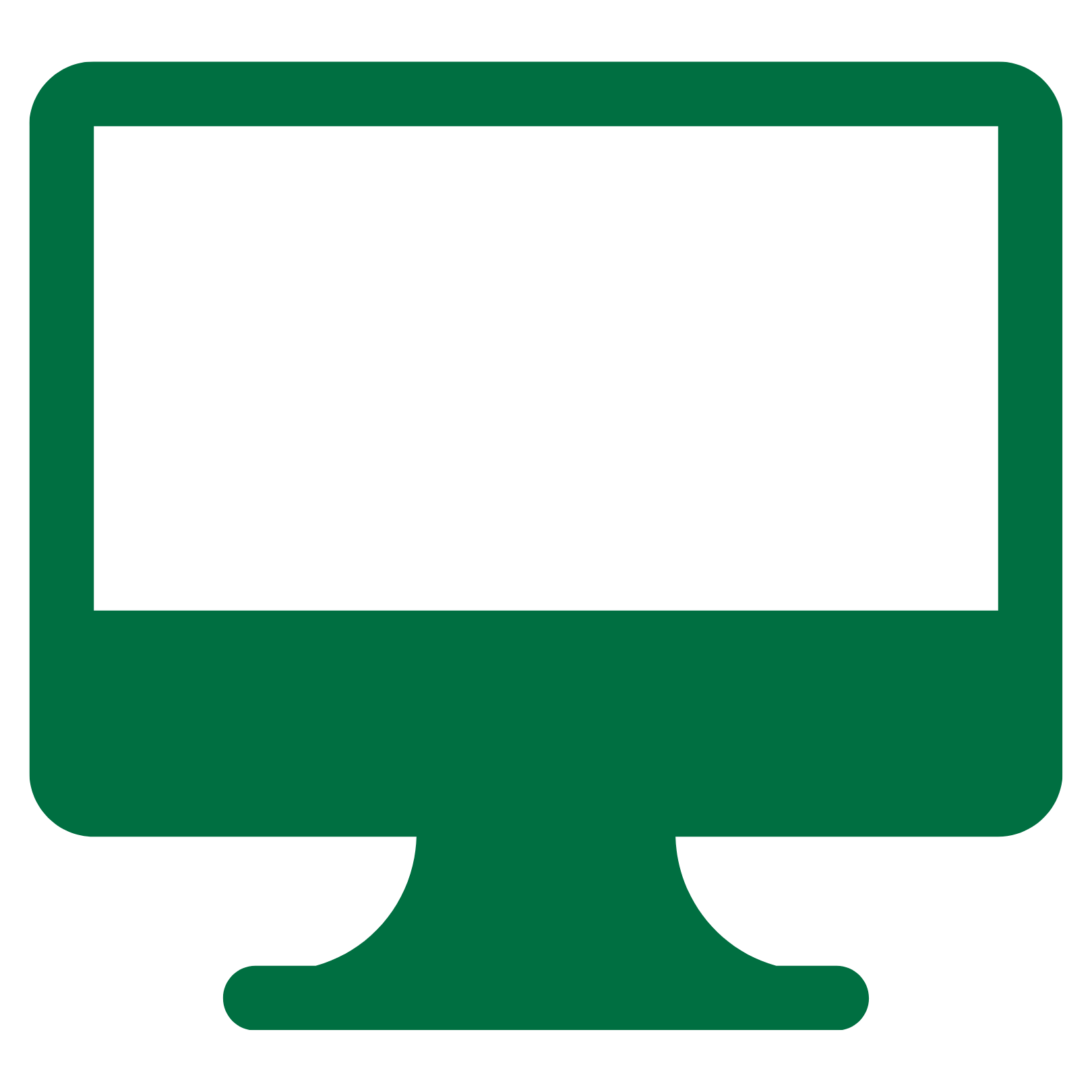 Green computer icon
