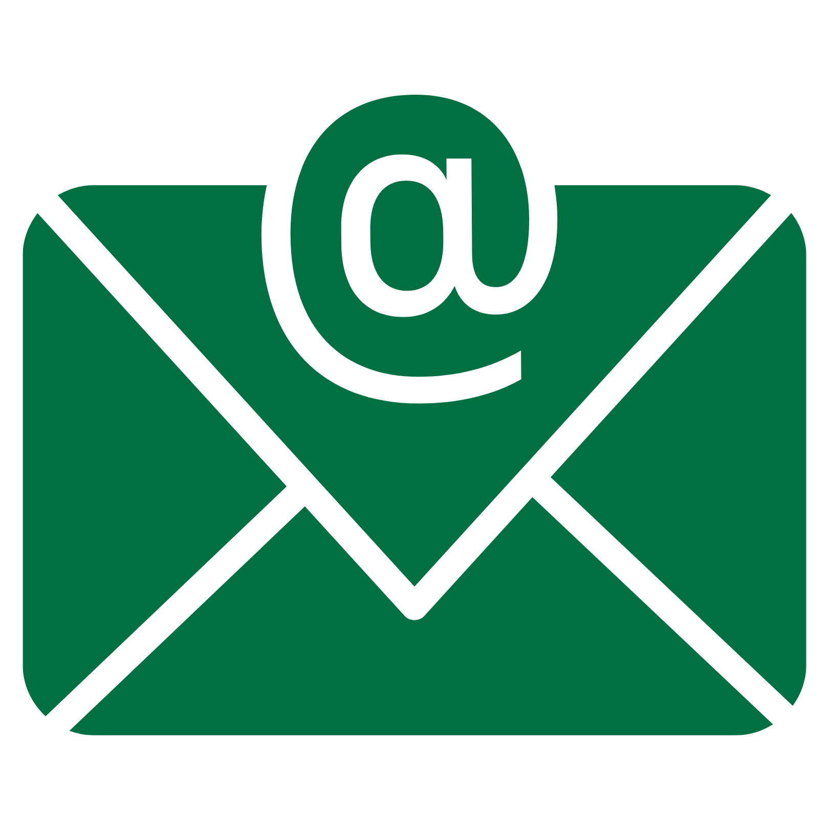 Icon of envelope with @ symbol