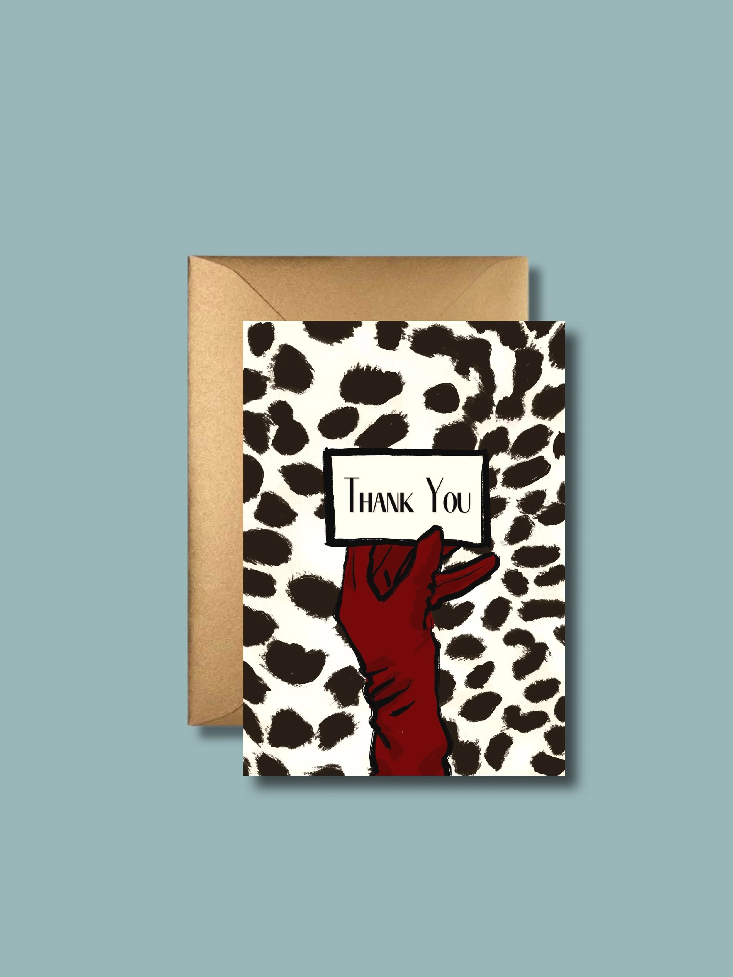 Snow Leopard Thank You Cards