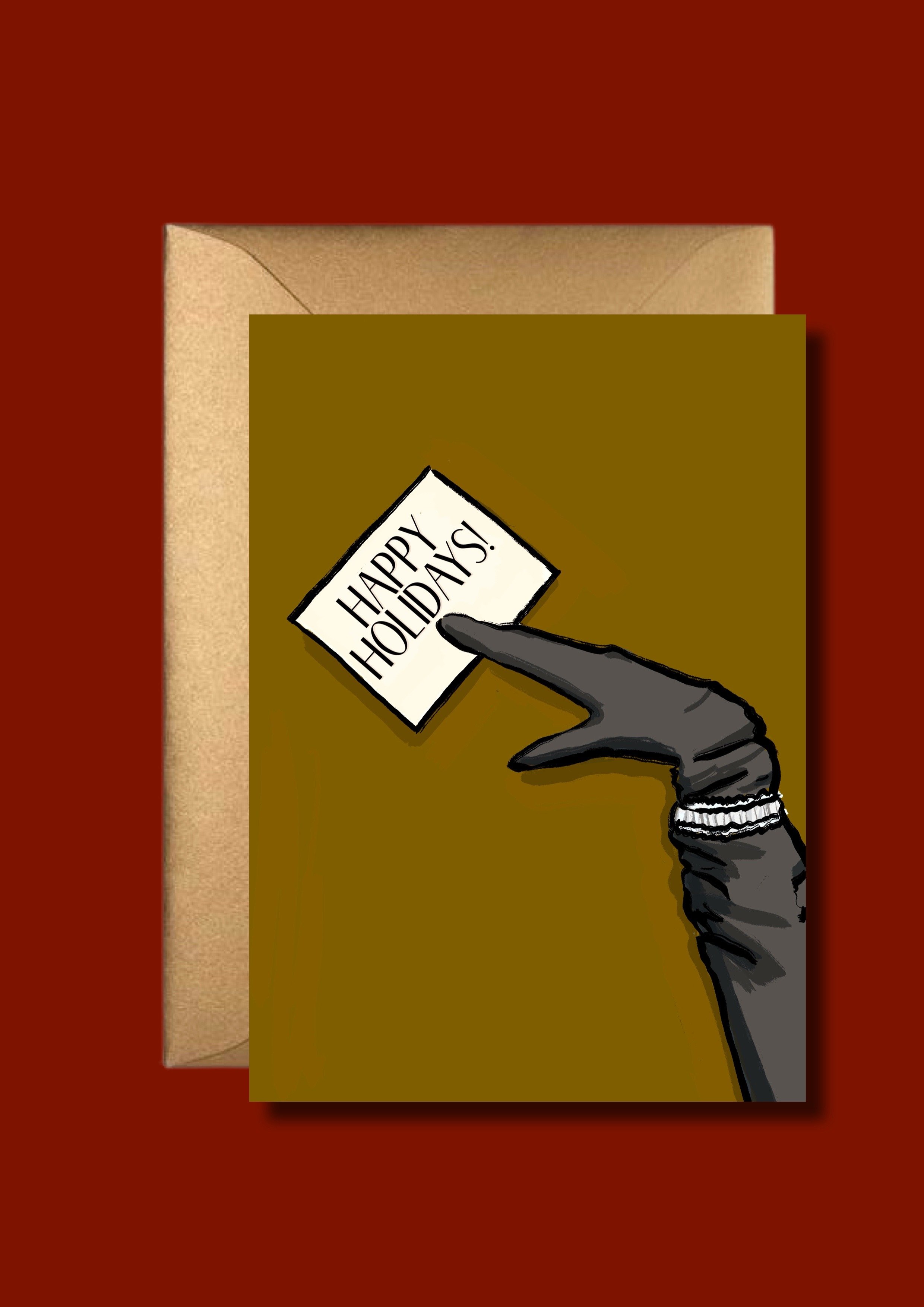 Happy Holidays! Gold Holiday Cards - Single