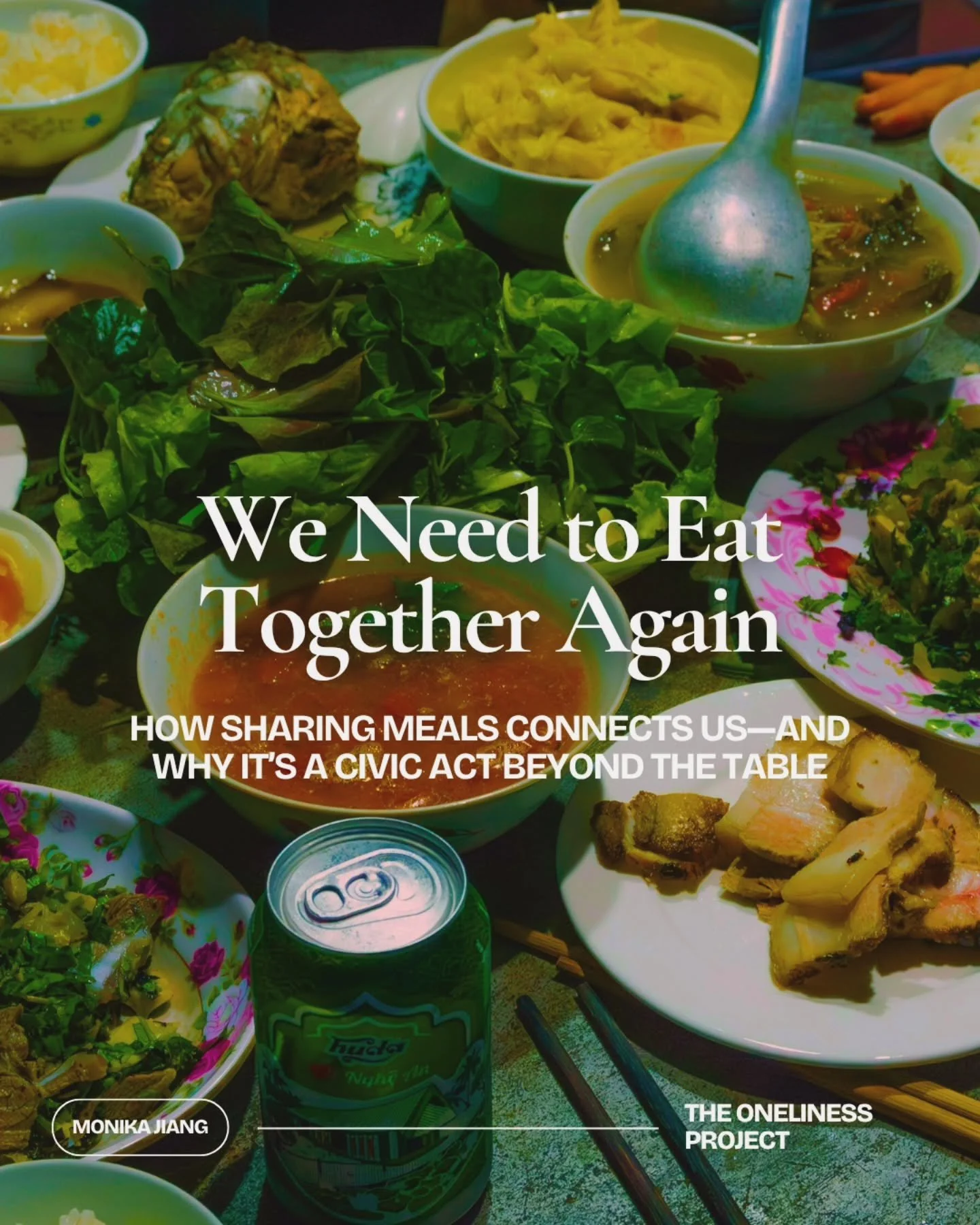 When was the last time you shared a meal with others? How did it feel? 🍜 

In a time where dining alone, food delivery, desktop lunches and mukbang have become the norm, what is it that we might be missing&mdash;for our own wellbeing, and a larger s