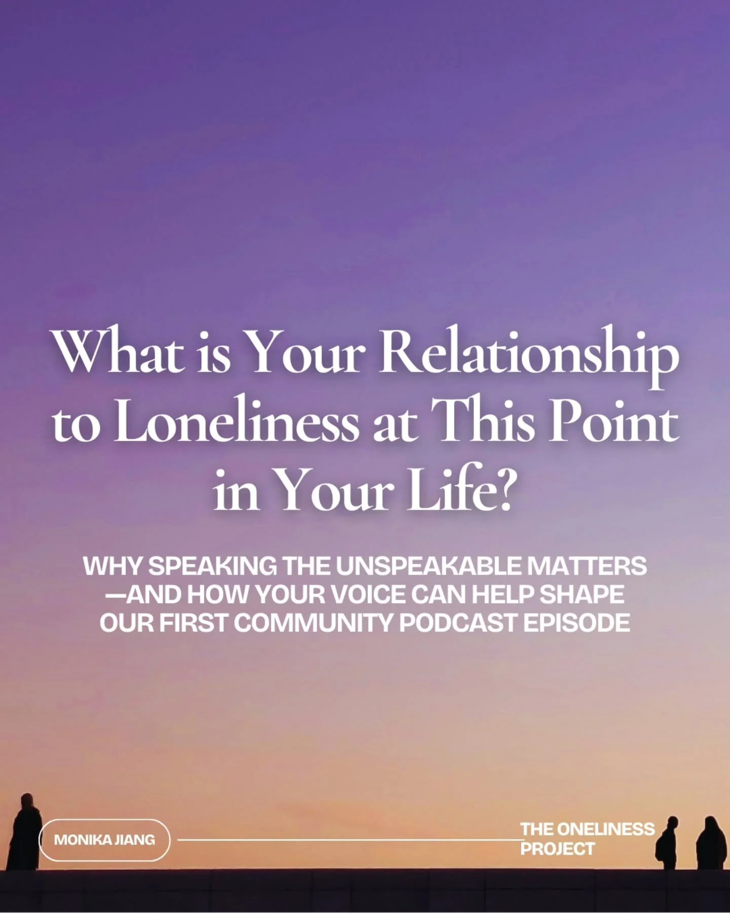 ✨ Call for Voices: Loneliness ✨ 

I am working on the first community episode of my upcoming #podcast &mdash; one that listens back. A space where your voice can be heard, where loneliness is not pathologized, but understood as part of our human expe
