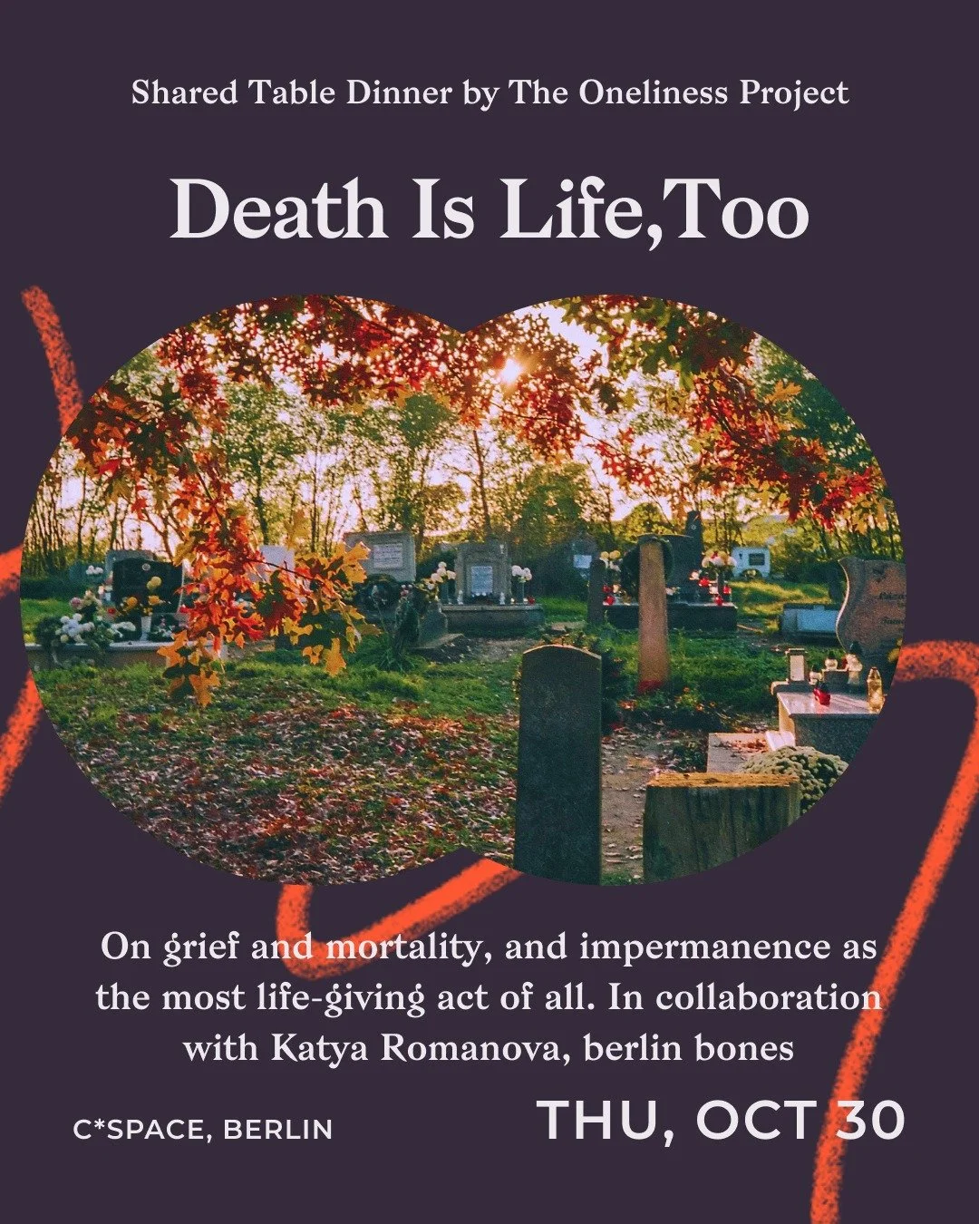 ​👻 Spooky season is near&mdash;and so is D&iacute;a de los Muertos. As we enter the darker months, we&rsquo;re gathering for a Shared Table Dinner on grief, mortality, and impermanence, in collaboration with @kat_romanova, @berlin_bones, and @cspace