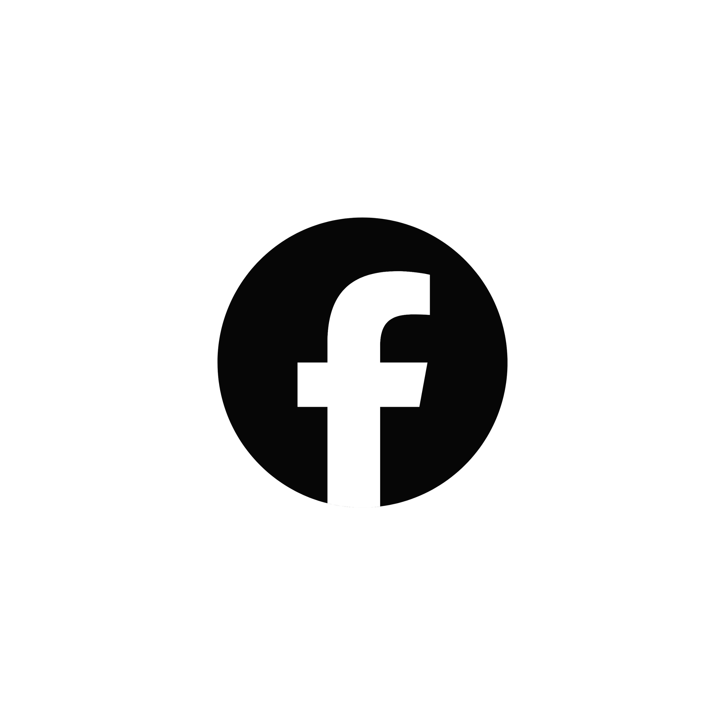 Black background with a large white letter 'f' and a black circle behind it.