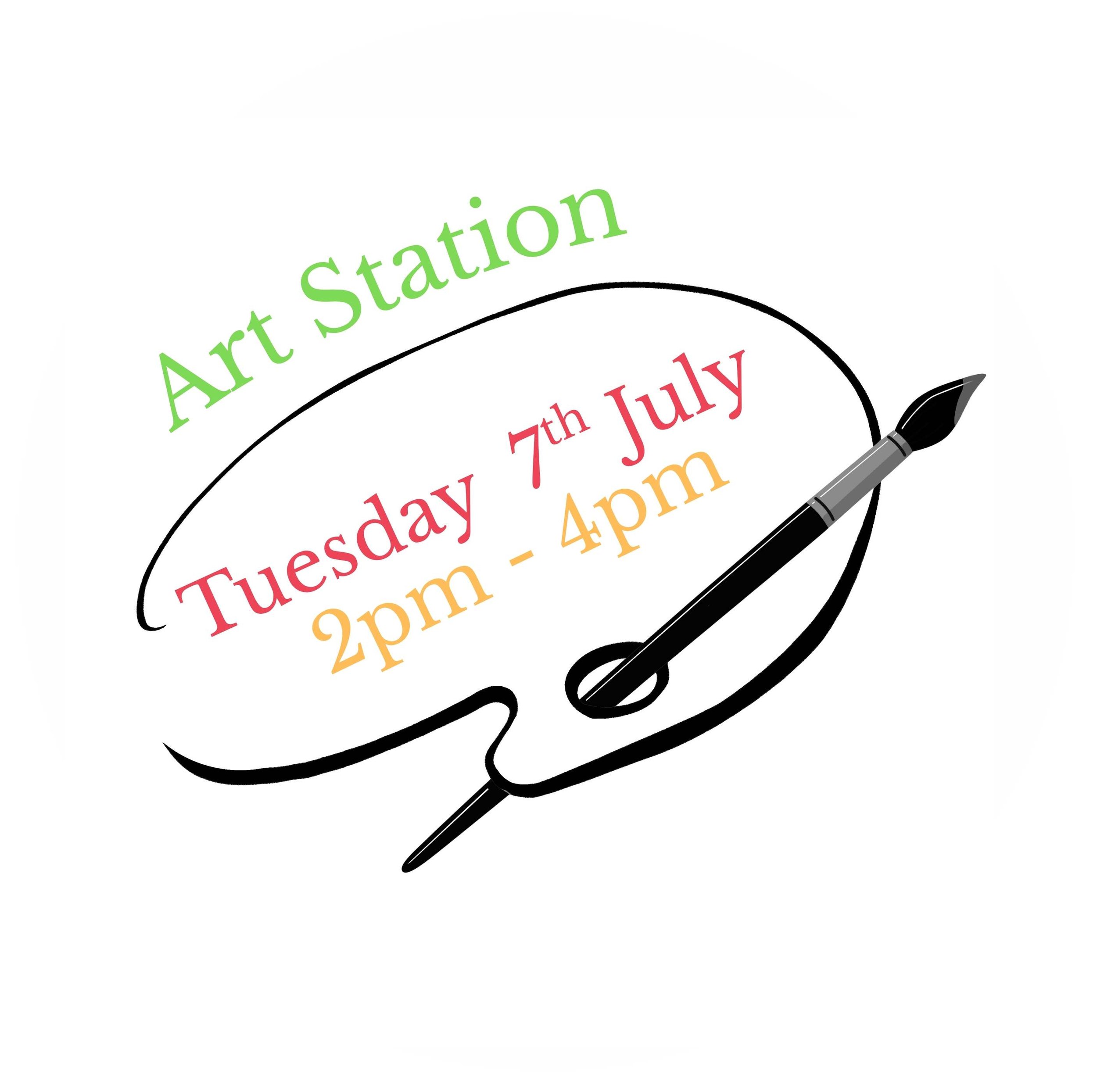 Tuesday 7th July - 2pm to 4pm Session - Art Station School Holiday Program