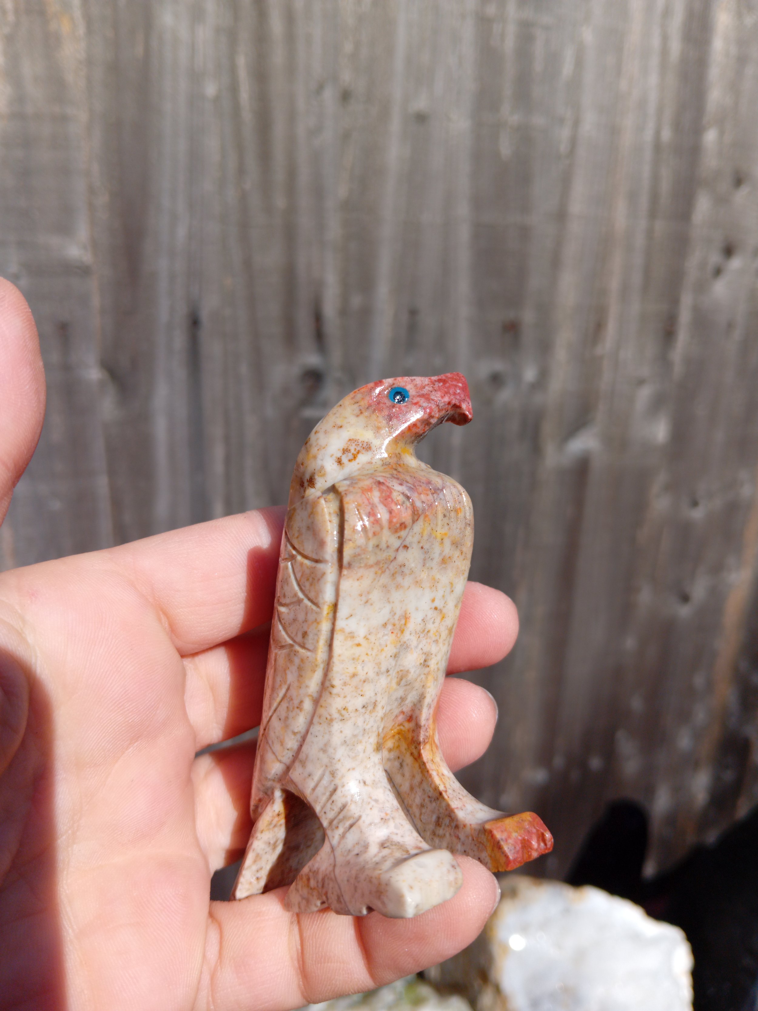 Eagle Soapstone Animal Carving