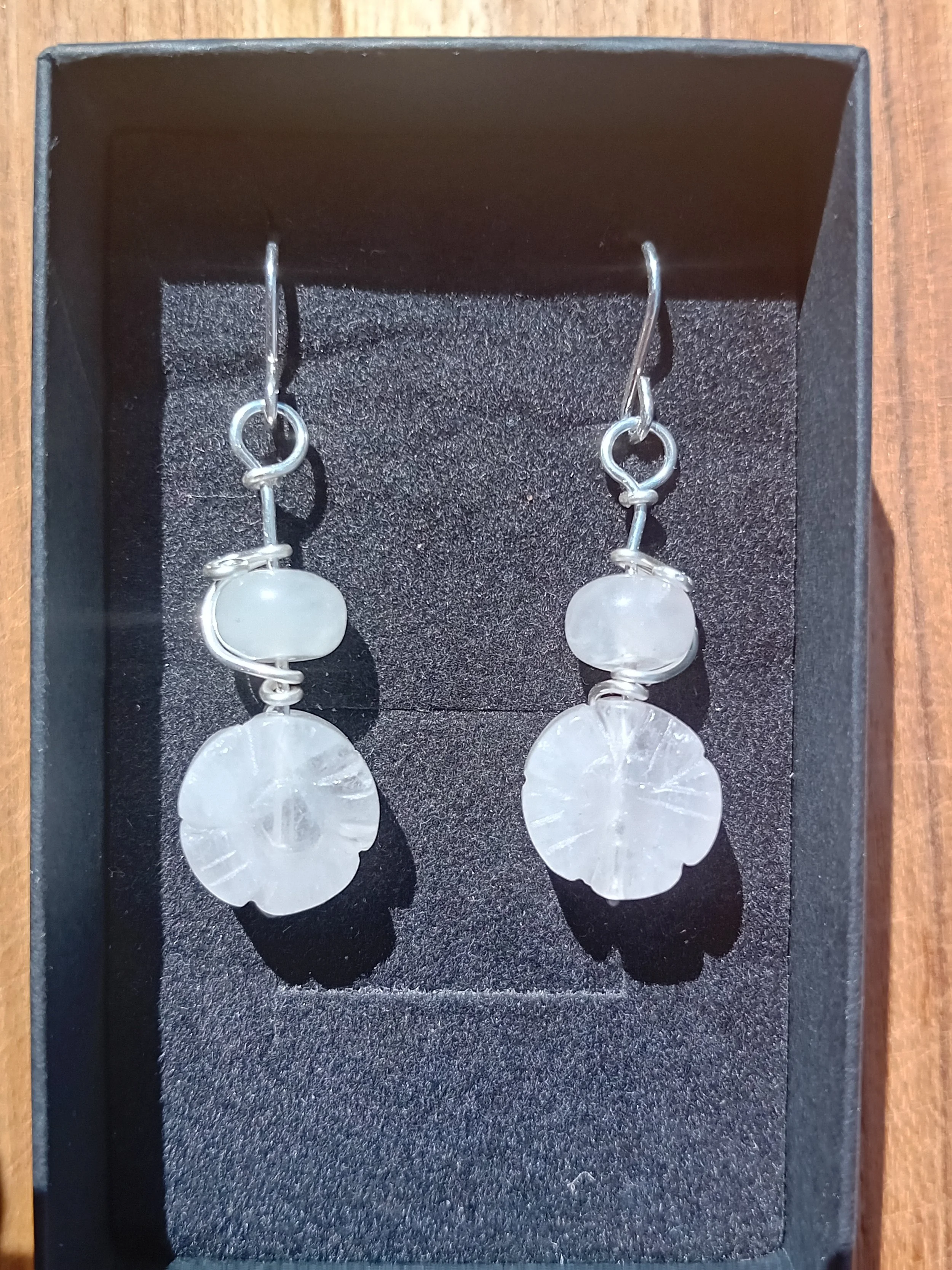 'ROSIE' Rose Quartz Sterling Silver Earring