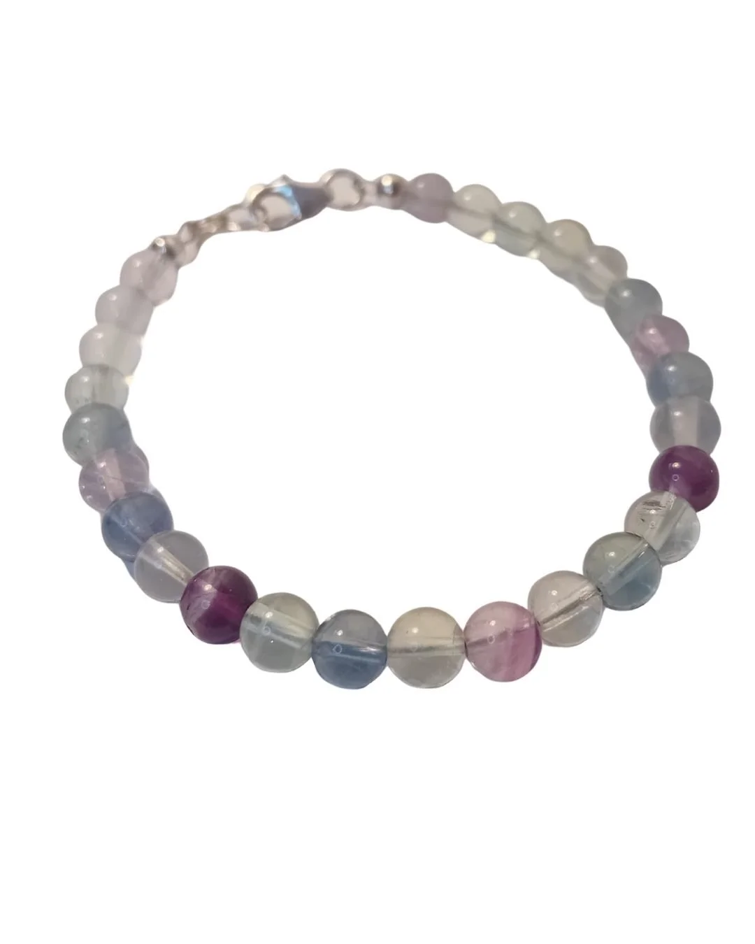 LISTEN silver spell bracelet rainbow fluorite