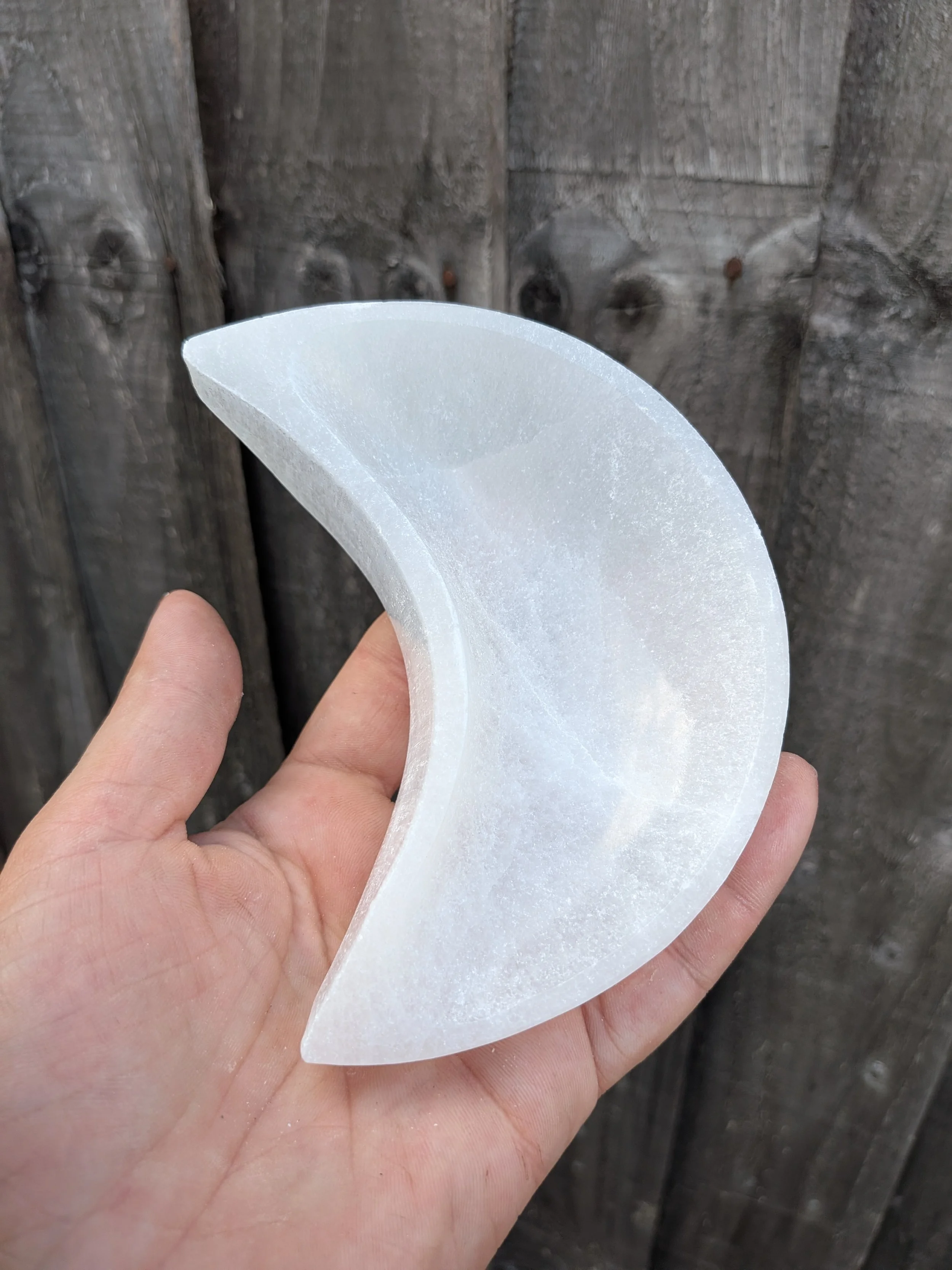 Selenite Moon Charging Bowl