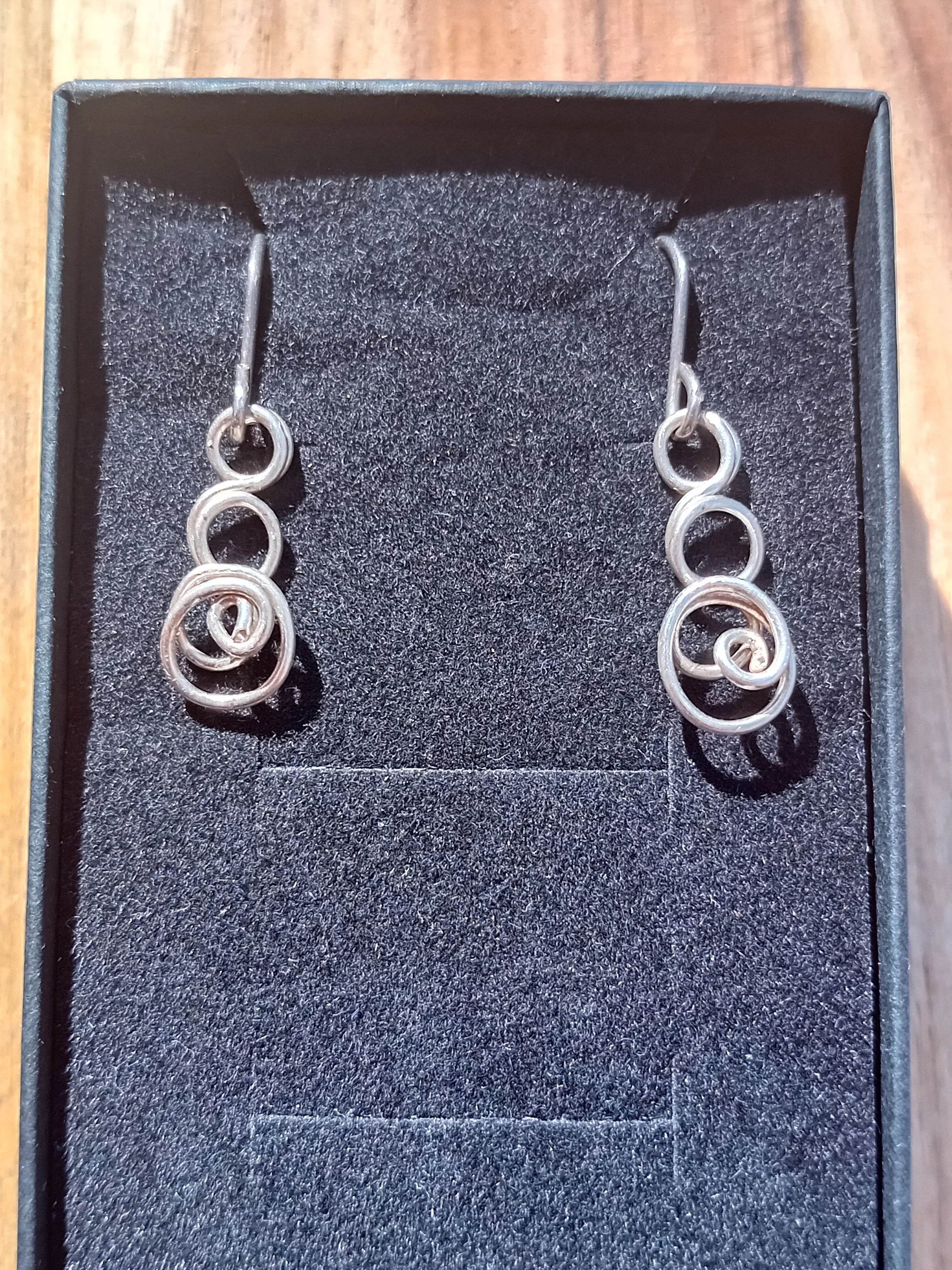 Simple Swirl Sterling Silver Earrings