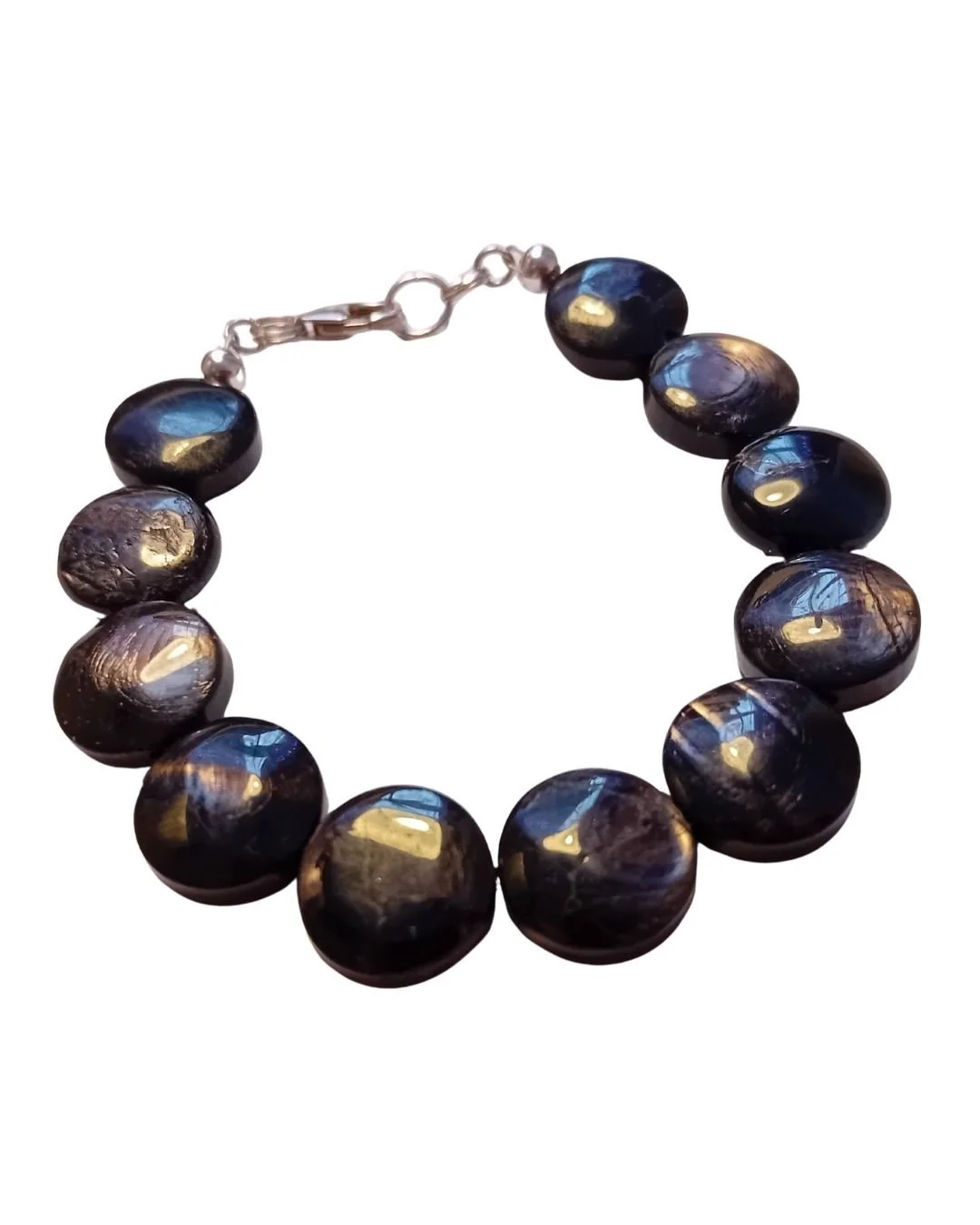 ENDURE silver spell bracelet hypersthene