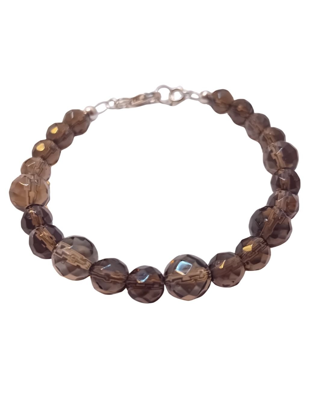PRESENT silver spell bracelet smoky quartz