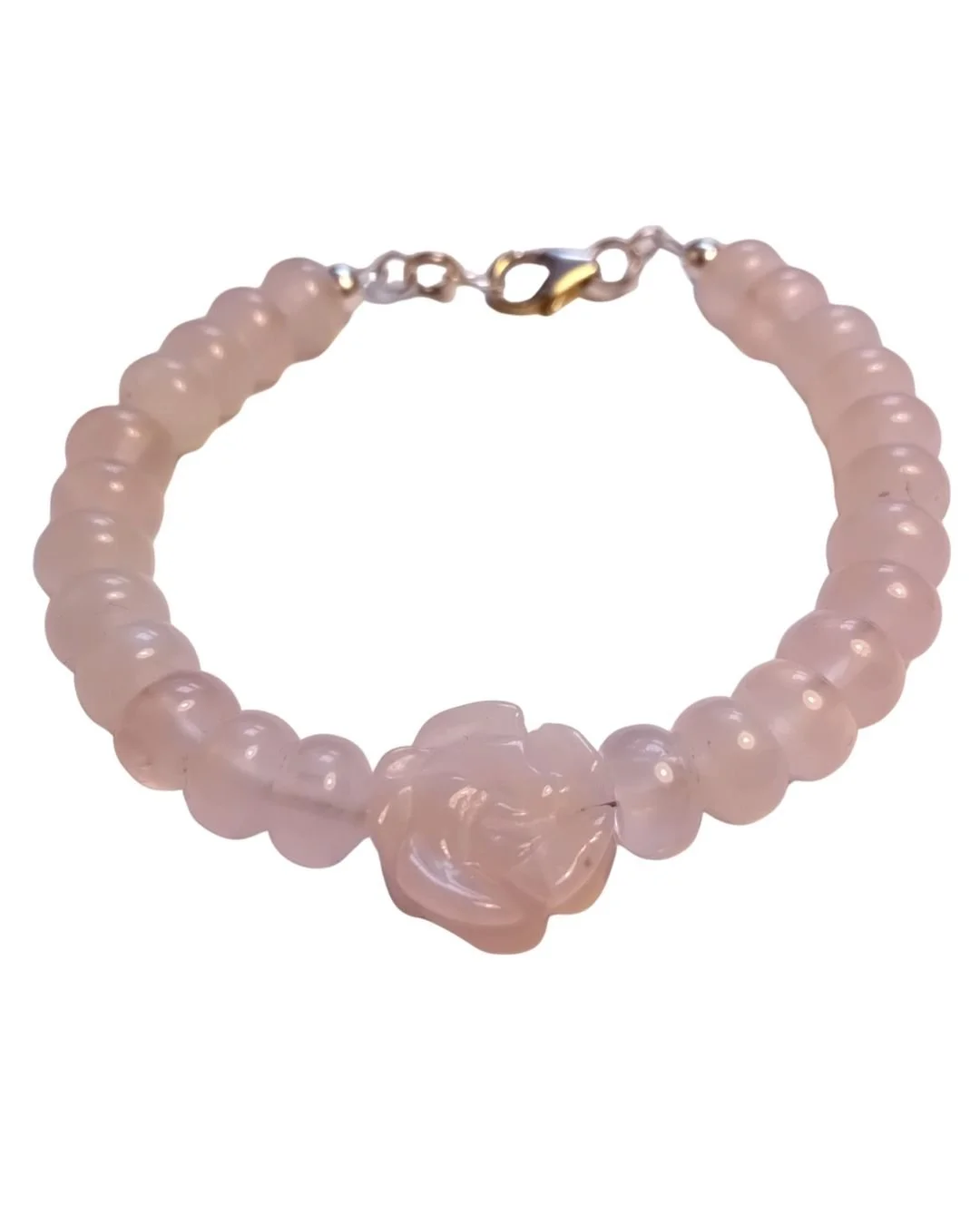 ROSIE silver spell bracelet rose quartz