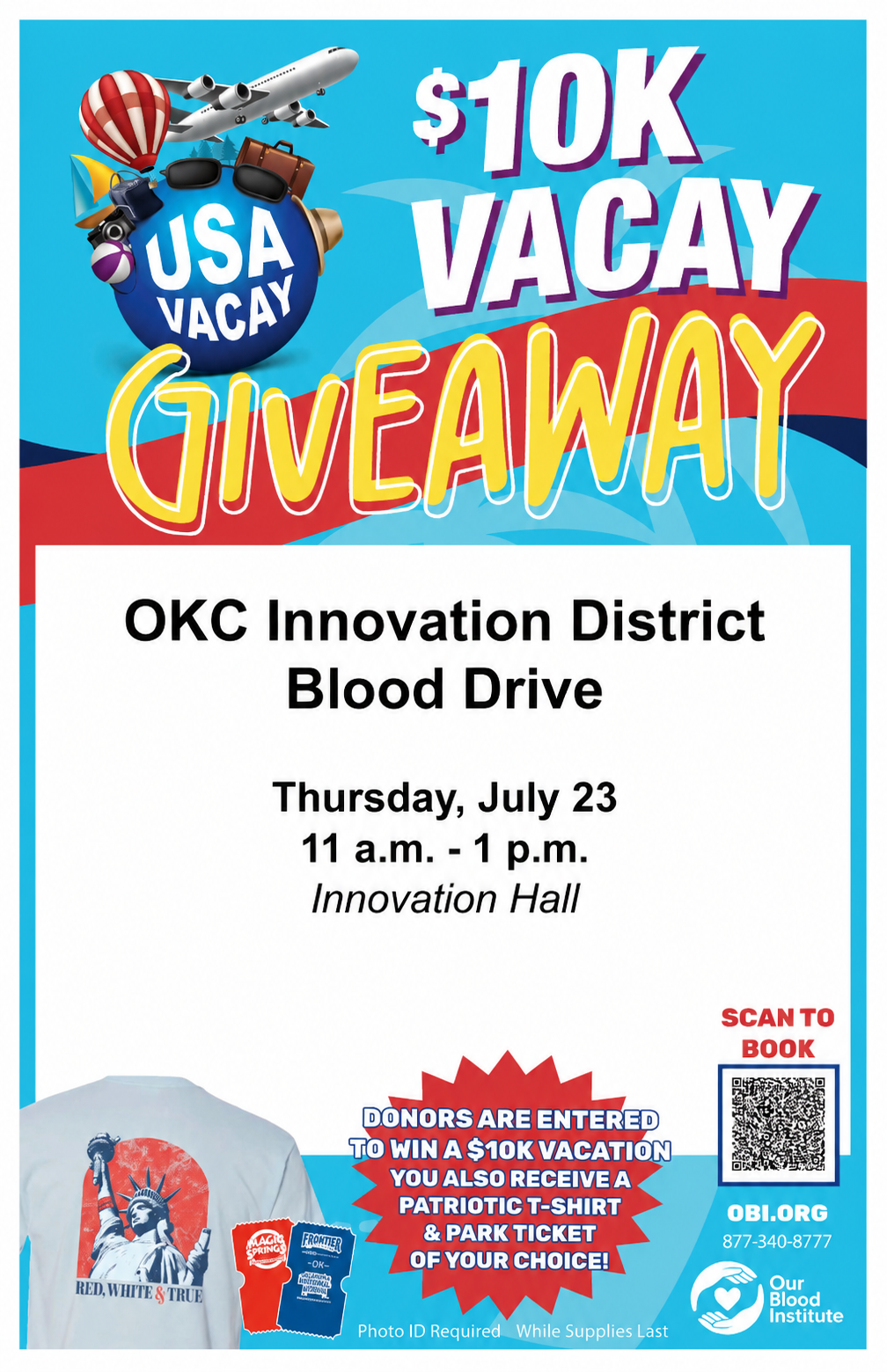OKCID x OBI: USA Vacay Blood Drive