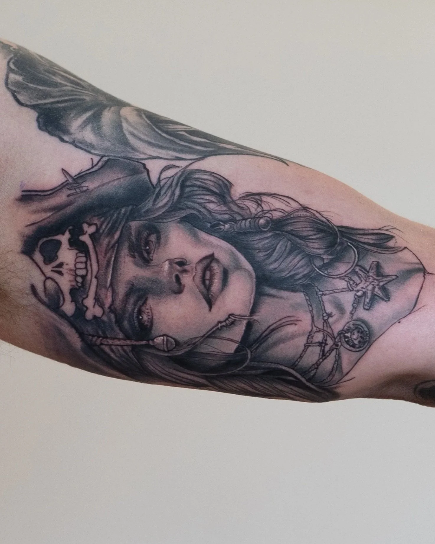 Pirate Lady Portrait Tattoo done in Wheatley, Oxford and Thame