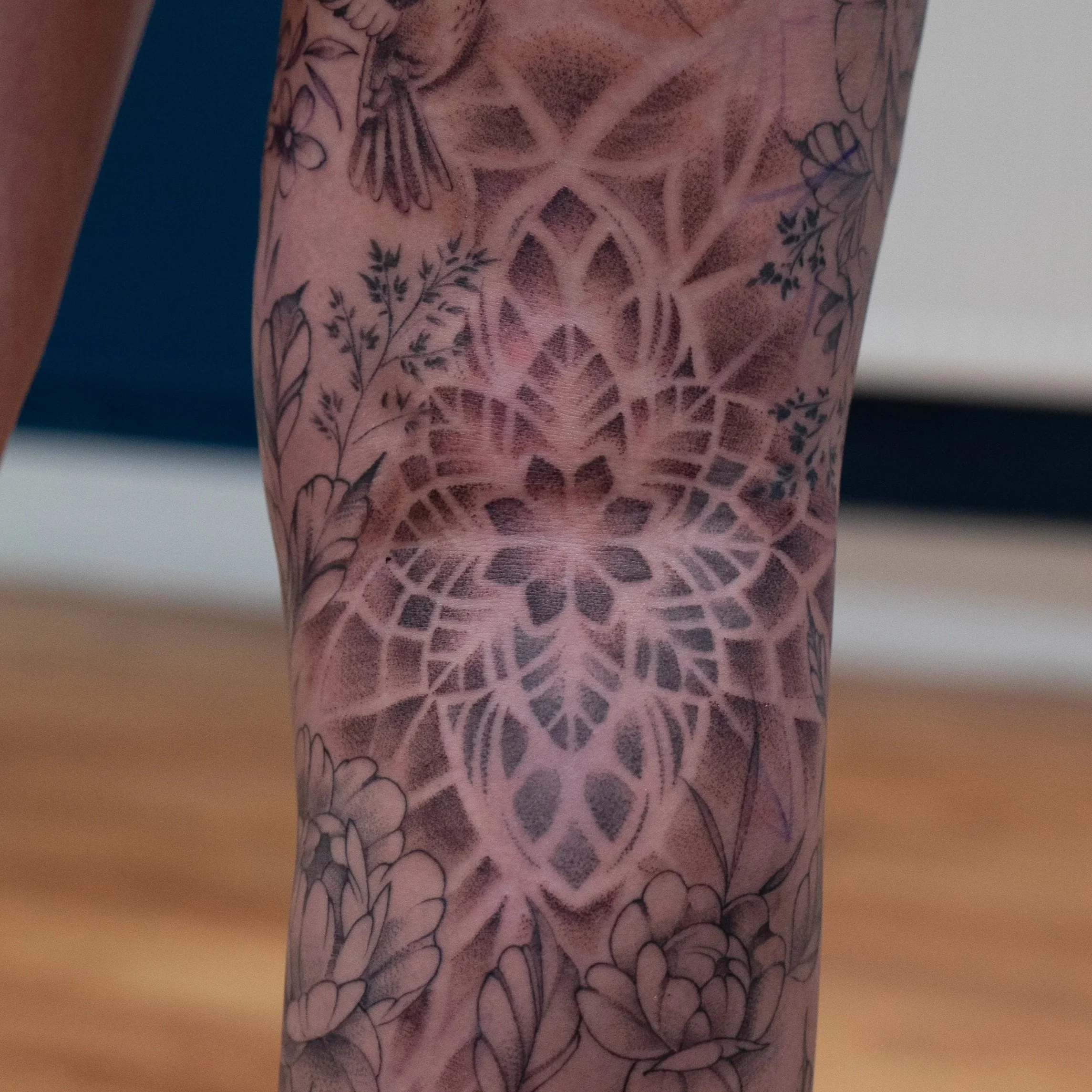 Mandala Dotwork Tattoo done in Wheatley, Oxford and Thame