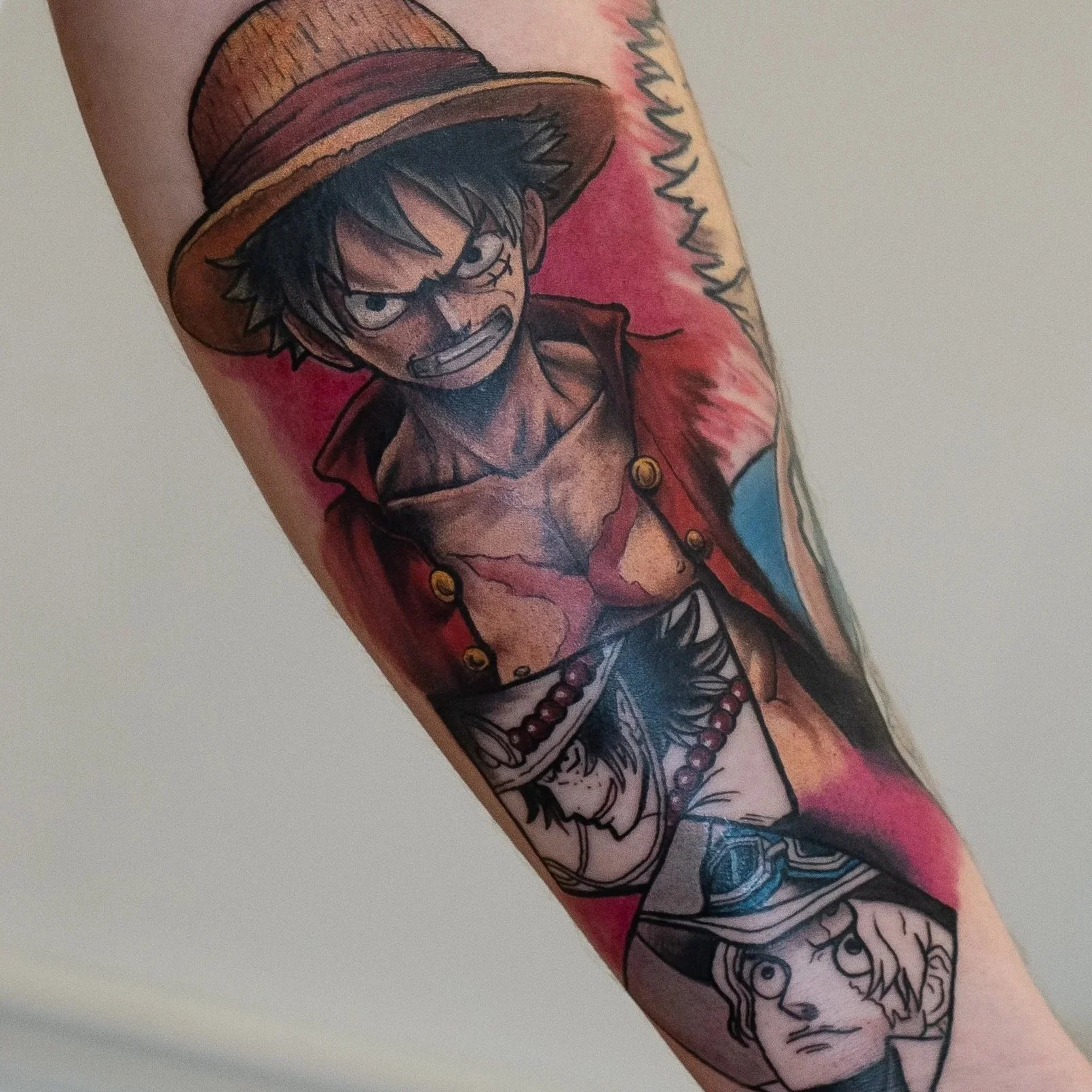 One Piece Tattoo done in Wheatley, Oxford and Thame