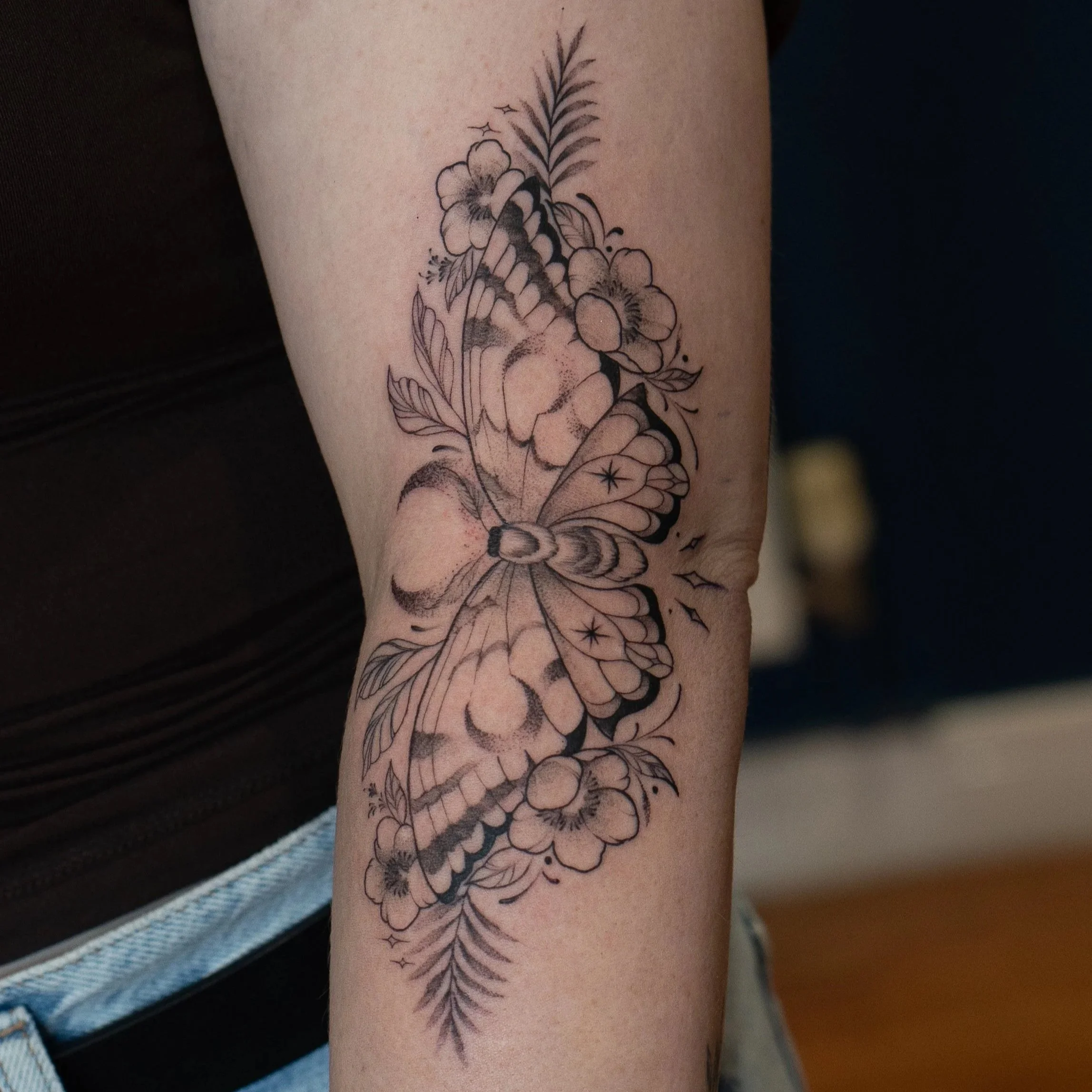 Luna Moth Tattoo done in Wheatley, Oxford and Thame