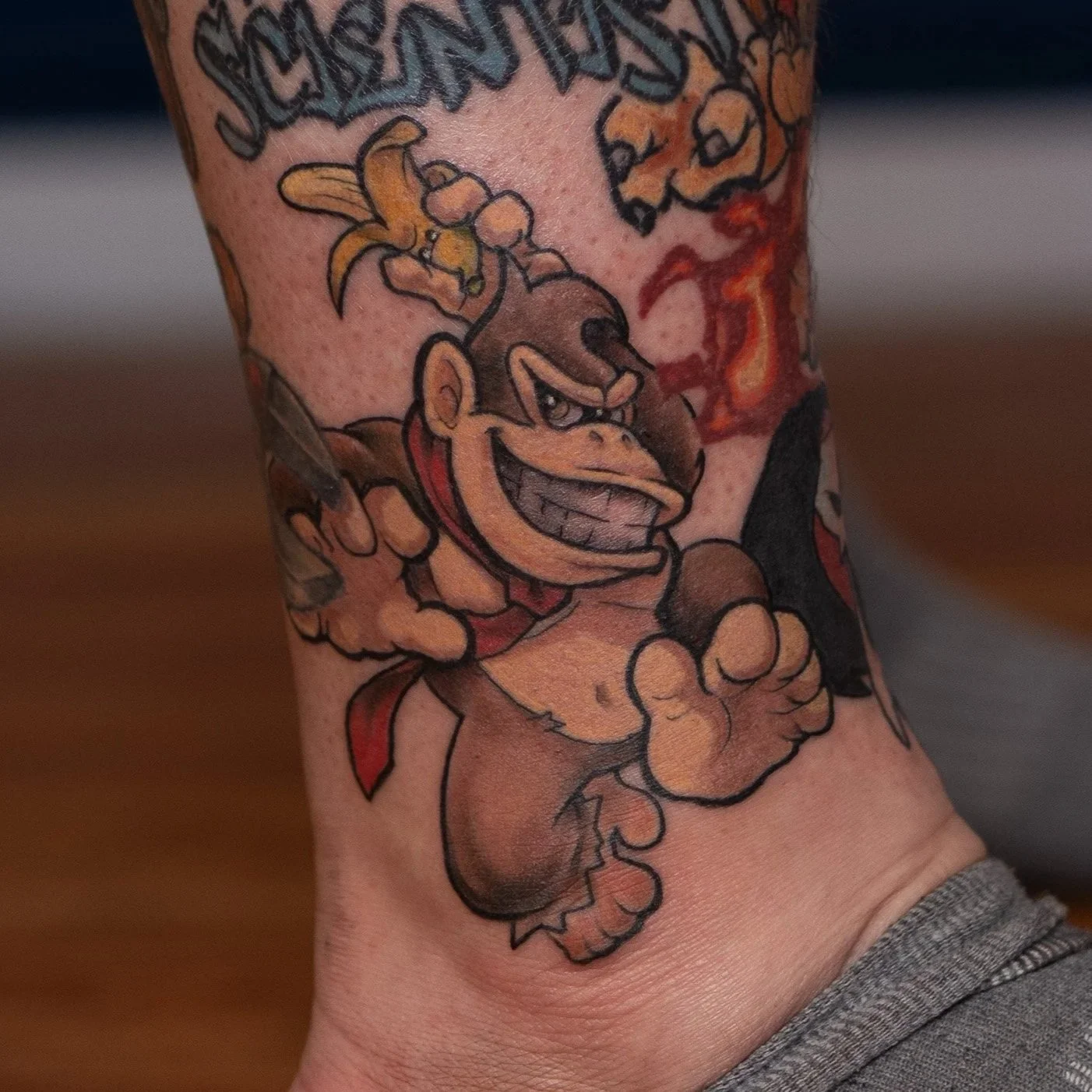 Donkey Kong Tattoo done in Wheatley, Oxford and Thame