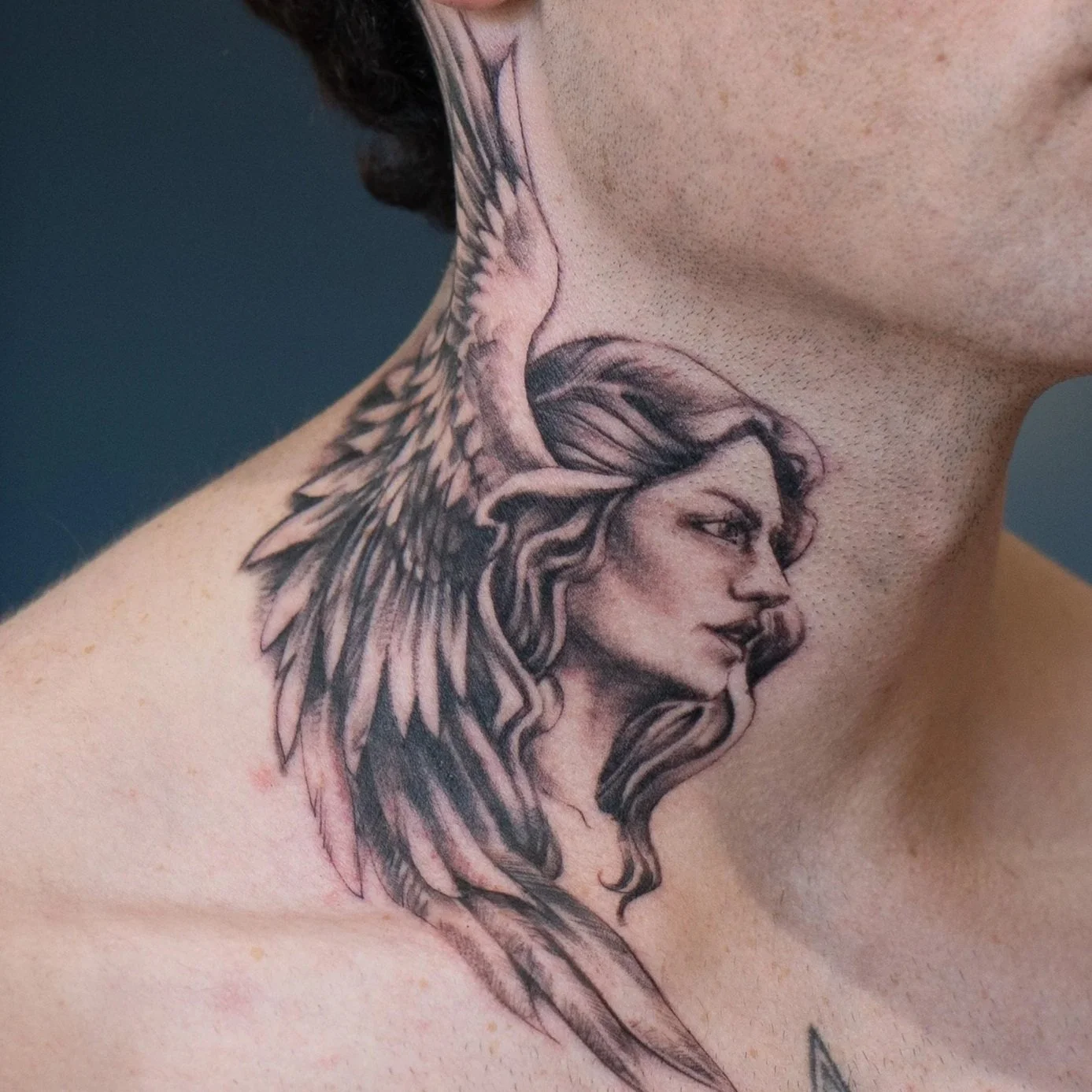Neck Tattoo done in Wheatley, Oxford and Thame
