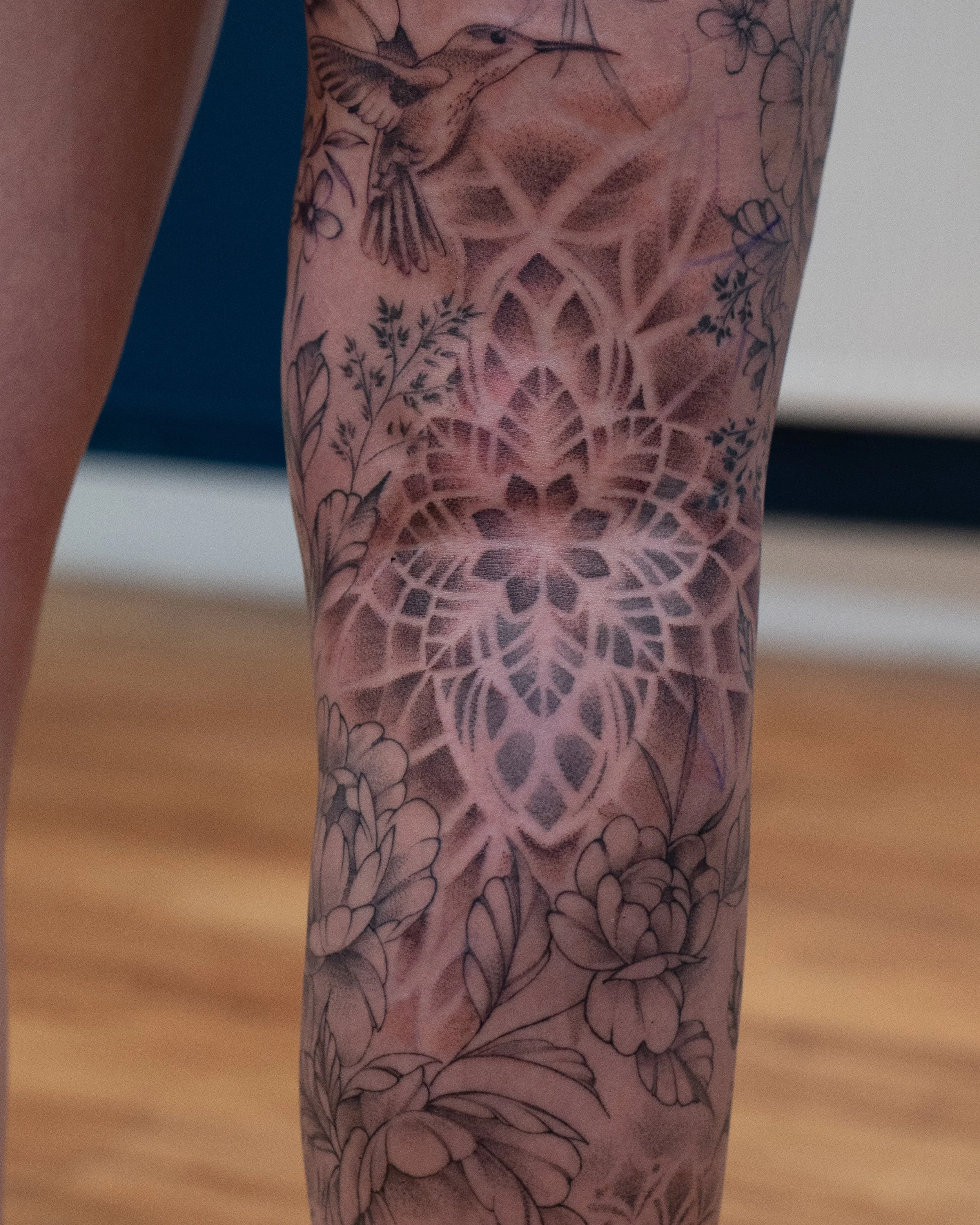 Mandala Dotwork Tattoo done in Wheatley, Oxford and Thame