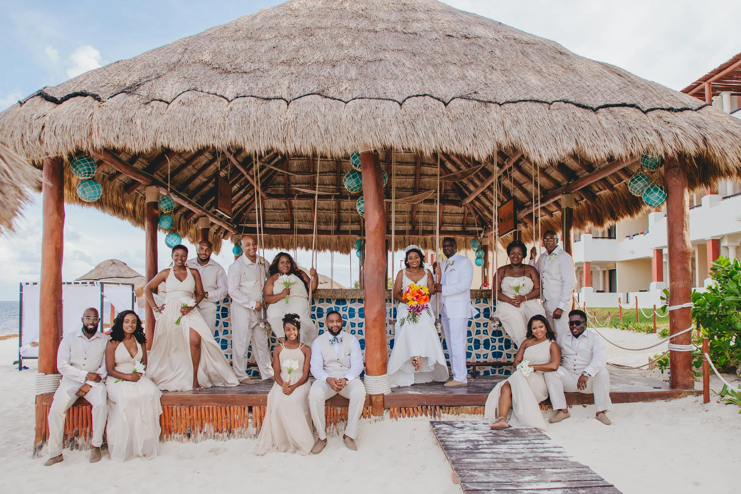 Wedding on white sand