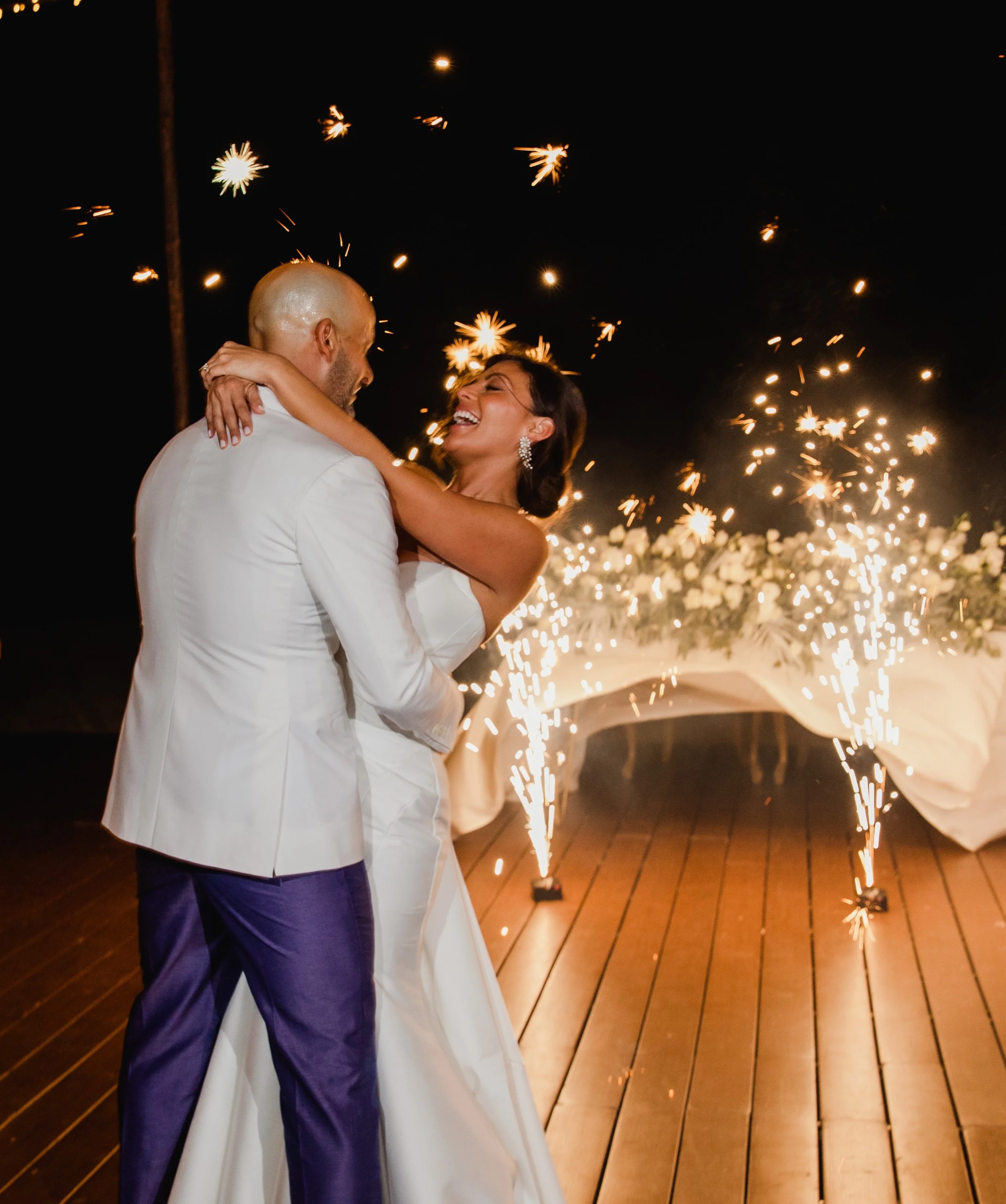 Married couple dancing