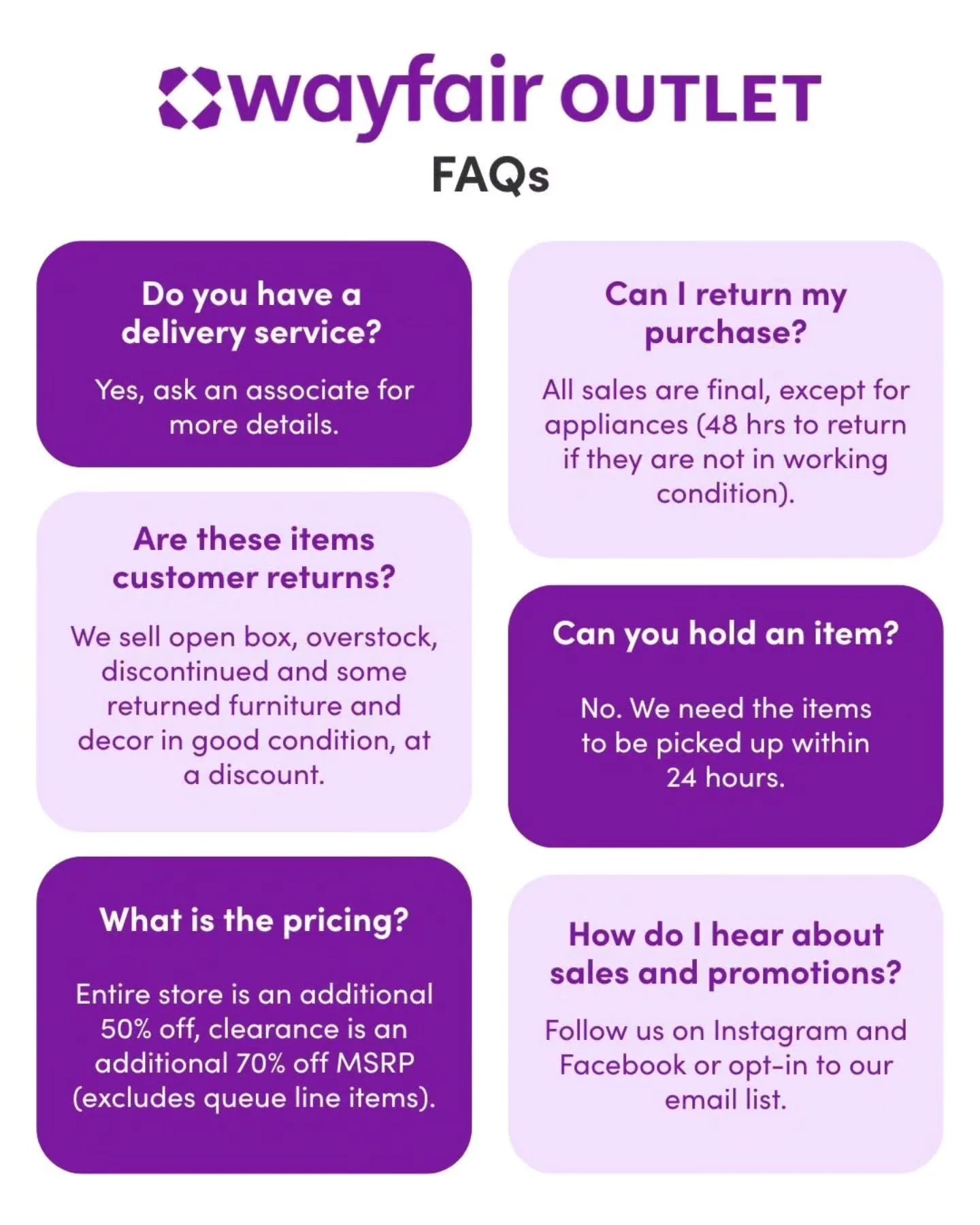 Do you have more questions? Leave them in the comments below!
#wayfair #wayfairoutlet #furniture #decor #interiordesign #diy #sale #discount #liquidation #bedroom #study #couch #art #renovation #realestate #home #family #attleboro #massachusetts #tau