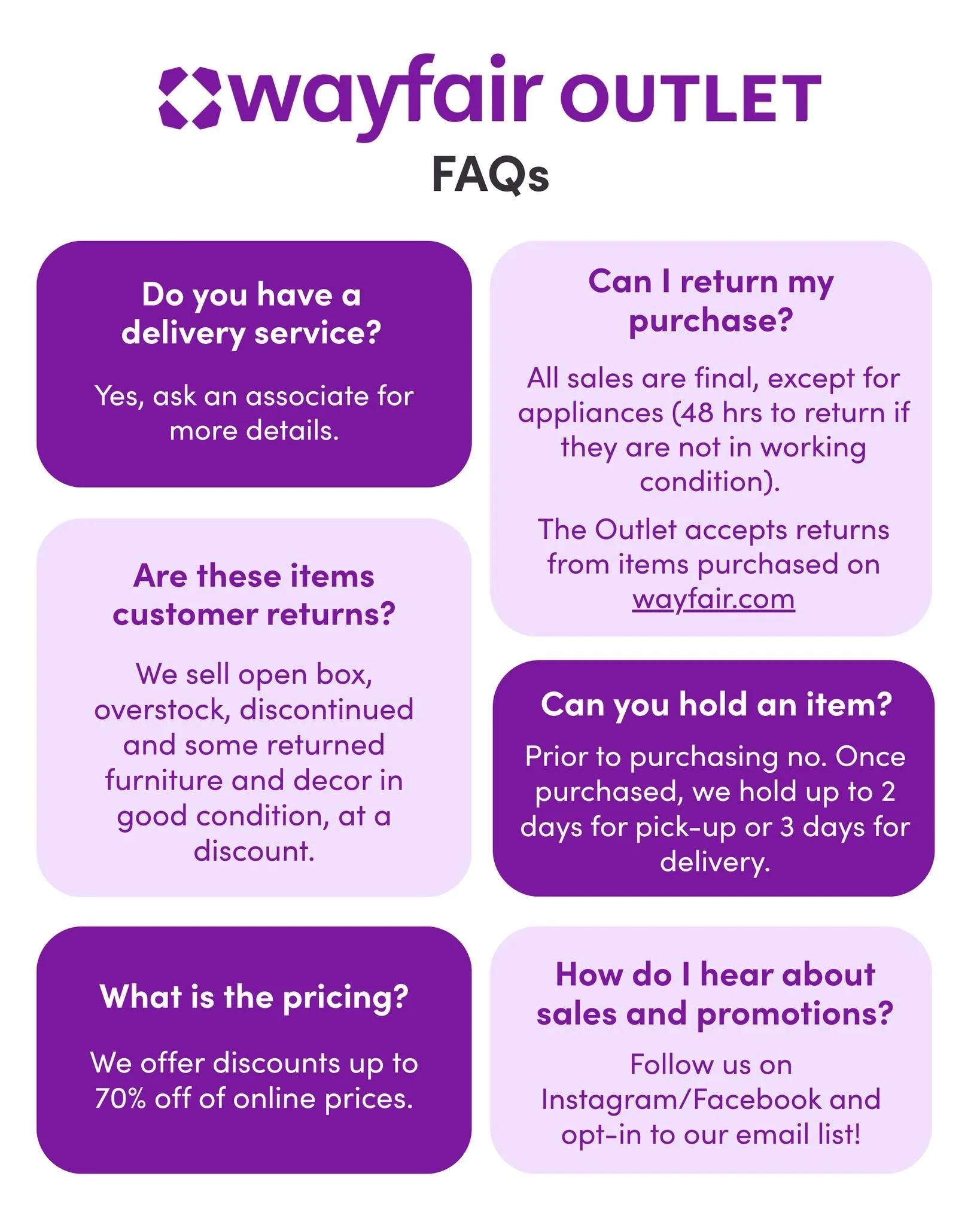 Any other questions? Leave a comment down below! 👇

#wayfair #wayfairoutlet #furniture #decor #interiordesign #diy #sale #discount #liquidation #bedroom #study #couch #art #renovation #realestate #home #family