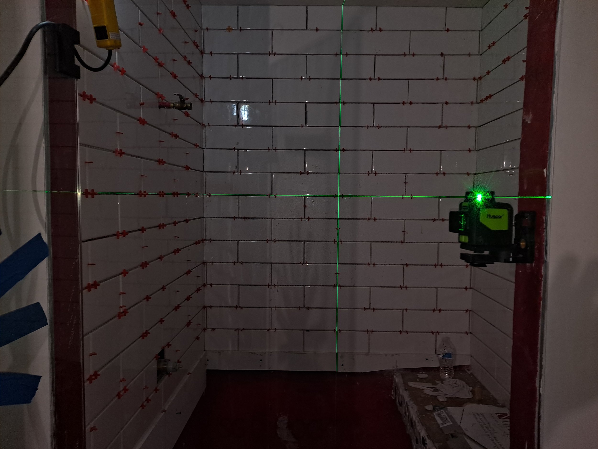 during the bathroom build on Flag St. in Worcester