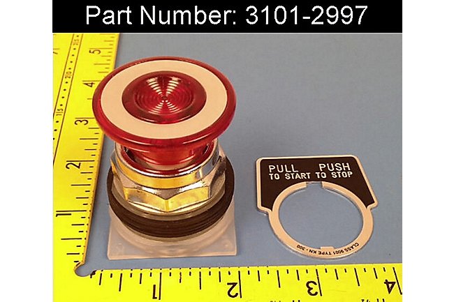 Button, E-Stop, Push for Agilent 5DX Xray system - 3101-2997