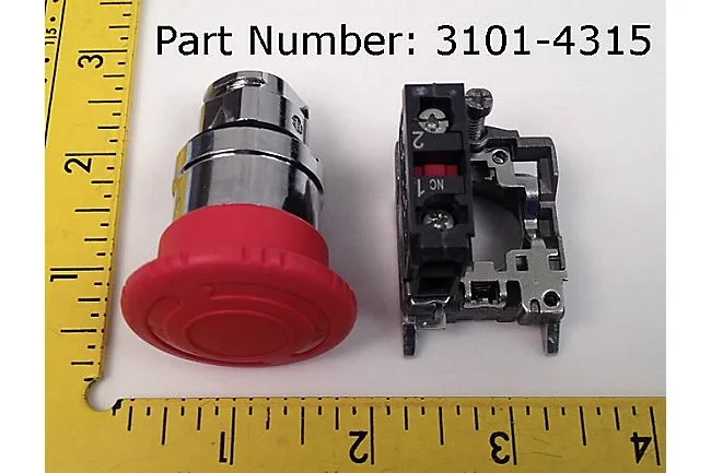 Switch, Push Button SPST 6A 120V Red Panel for Agilent 5DX Xray system - 3101-4315