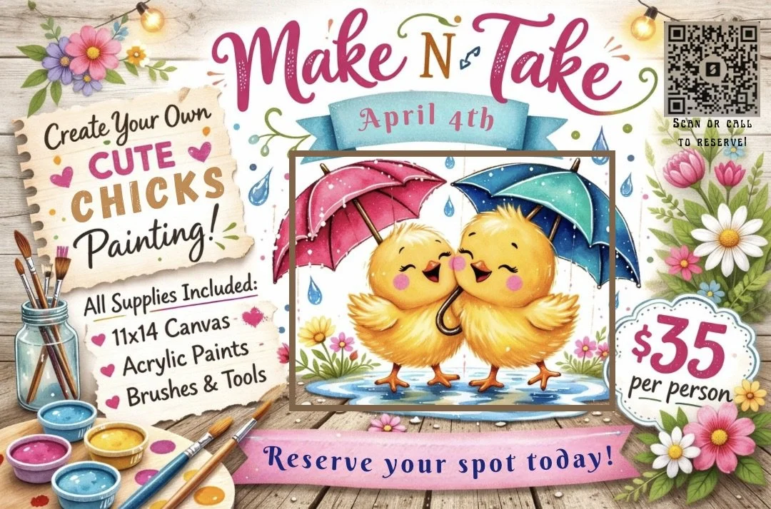 Make n Take - Chicks Painting