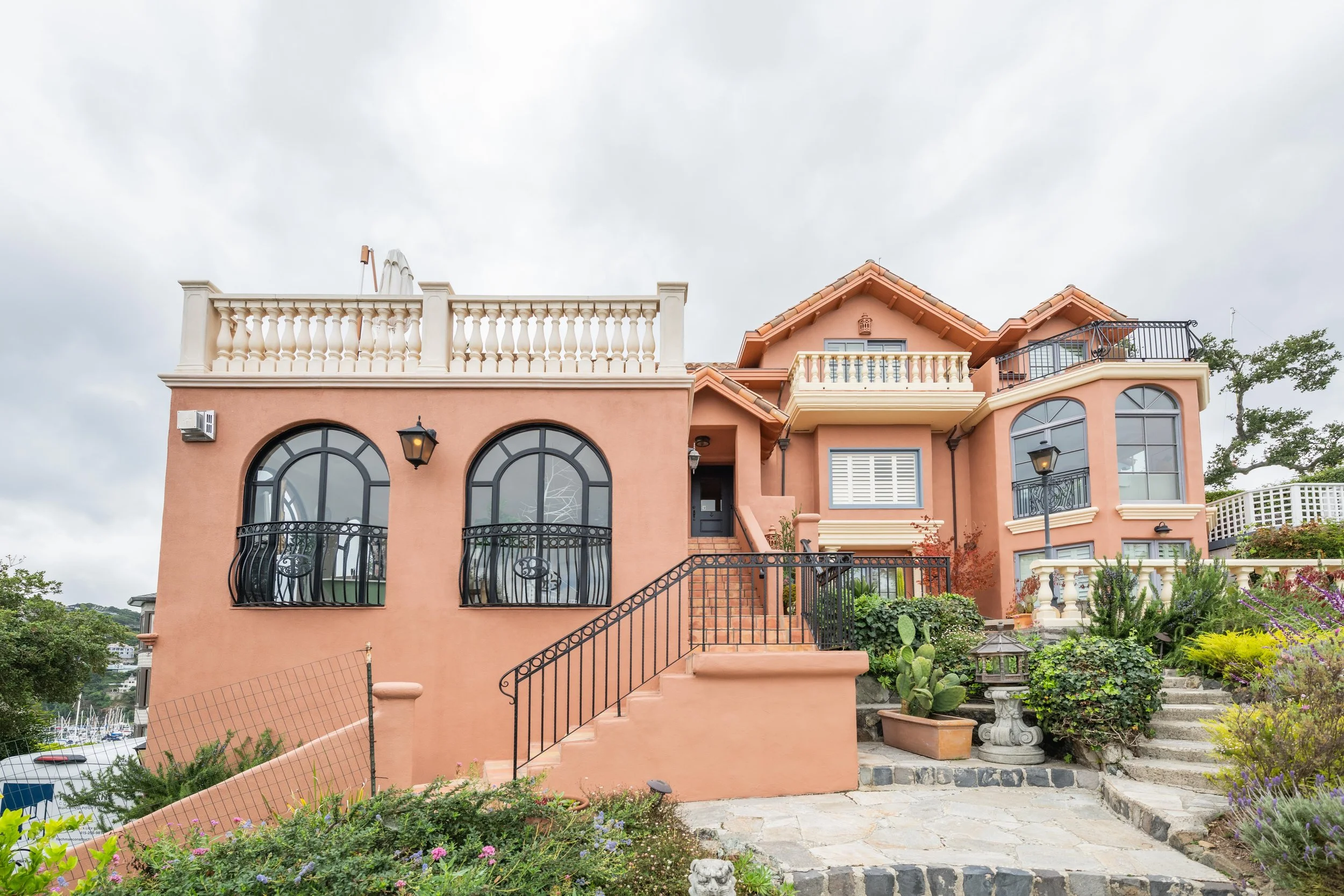 Terraced living with Mediterranean influence