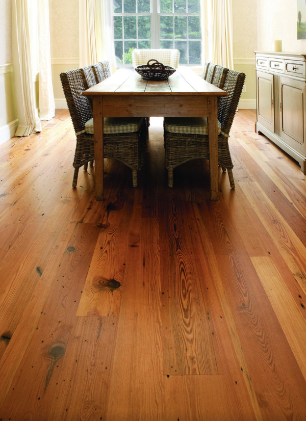 heart pine floors installed in a new orleans home