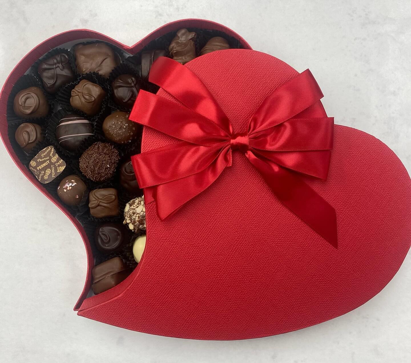 Come into our shop for a wide array of Heart boxes and goodies not available through our website. #shopsmall #guittardchocolate #utahchocolate #toffee #truffles