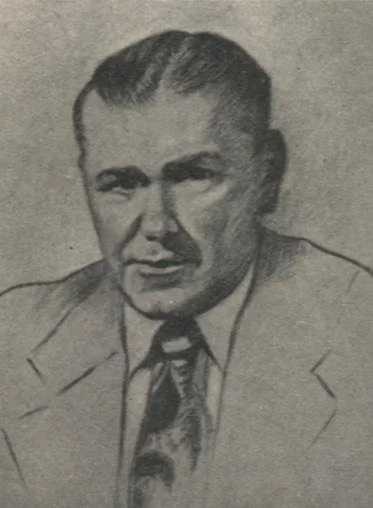 Pencil sketch portrait of Joseph M. Clary by Morton Noble, 1956