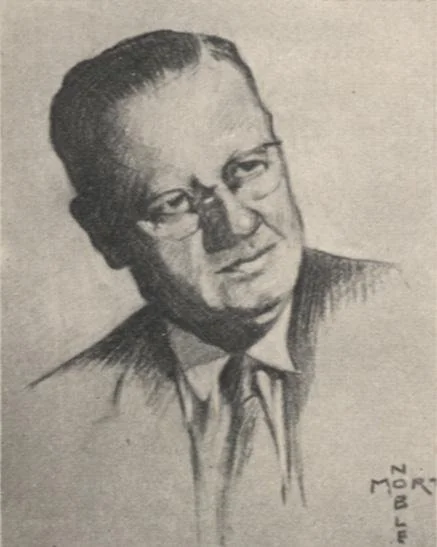 Pencil sketch portrait of Robert A. Hanson by Morton Noble, 1956