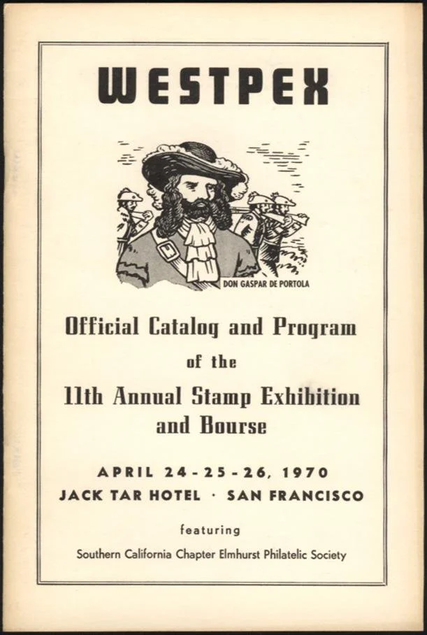 Cover of the 1970 WESTPEX official catalog and program with WESTPEX printed at top