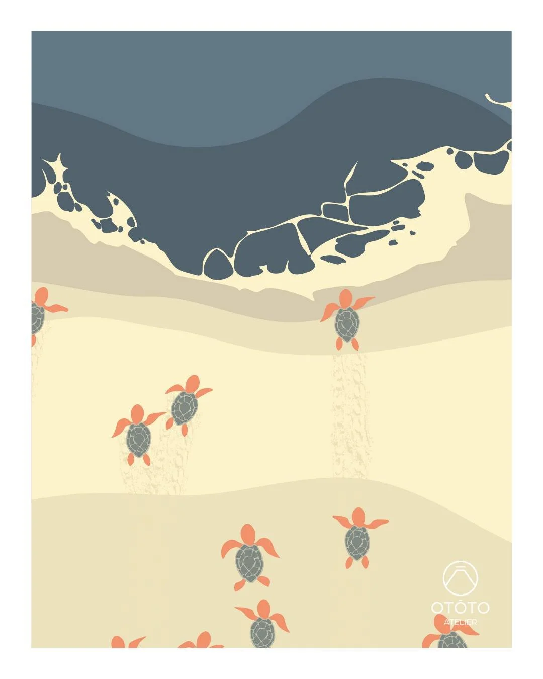 Quelle est ta tortue pr&eacute;f&eacute;r&eacute;e ? Tortue de terre ou tortue de mer ?
Chez OTOTO Atelier nous les aimons toutes, mais nous avons un faible pour les tortues marines 🙂
.
.
#ototoatelier 
#illustration 
#design 
#igersbordeaux 
#ideec