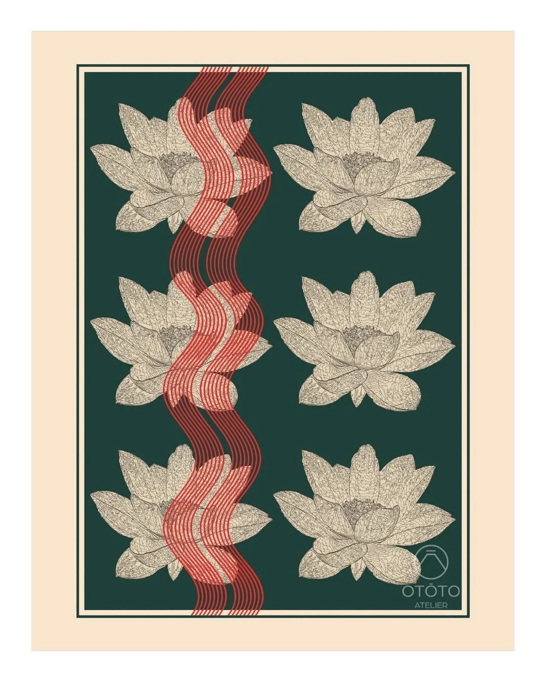 Laisse-toi s&eacute;duire par la beaut&eacute; minimaliste du lotus, sublim&eacute; par un dessin line art &eacute;pur&eacute;
. 
Disponible en deux versions raffin&eacute;es : un vert sapin apaisant et un bleu marine profond, pour apporter s&eacute;