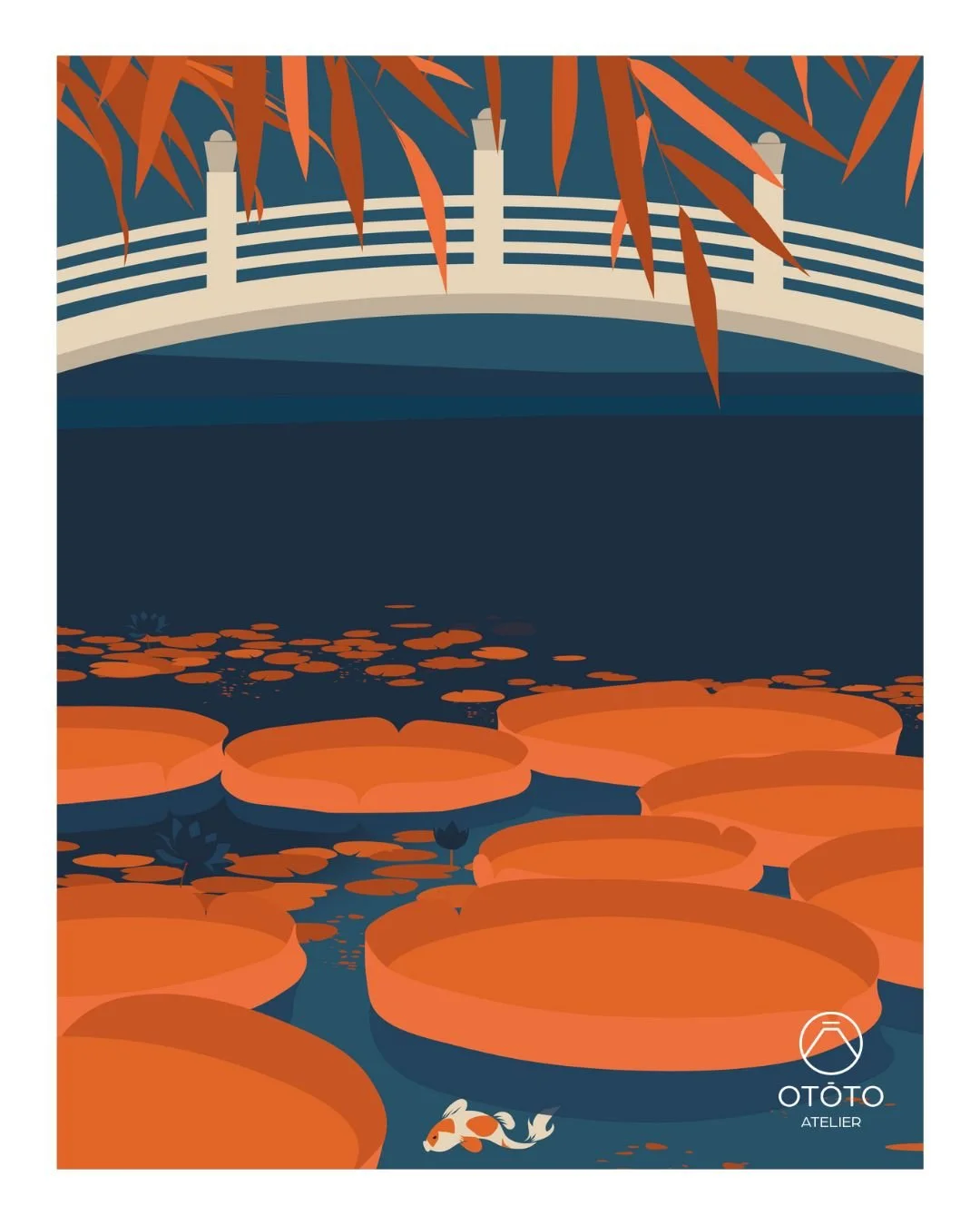 Laisse-toi s&eacute;duire par l'affiche &quot;N&eacute;nuphars&quot; par OTŌTO Atelier ! 😍
.
Imprim&eacute;e avec soin &agrave; Bordeaux sur du papier recycl&eacute; 🌱🍃, cette cr&eacute;ation au format 30x40cm et 21x30cm apportera une touche de s&