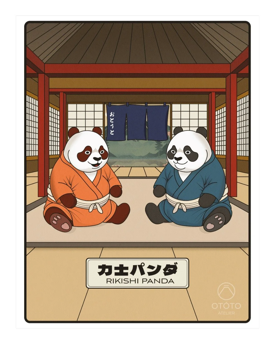 🐼✨ Deux pandas rikishi en pleine pr&eacute;paration avant le combat ! ✨🐼
.
Ajoute une touche de douceur et d'humour &agrave; ta d&eacute;coration avec cette adorable illustration
.
🌿 Papier recycl&eacute; pour un impact minimal sur l'environnement