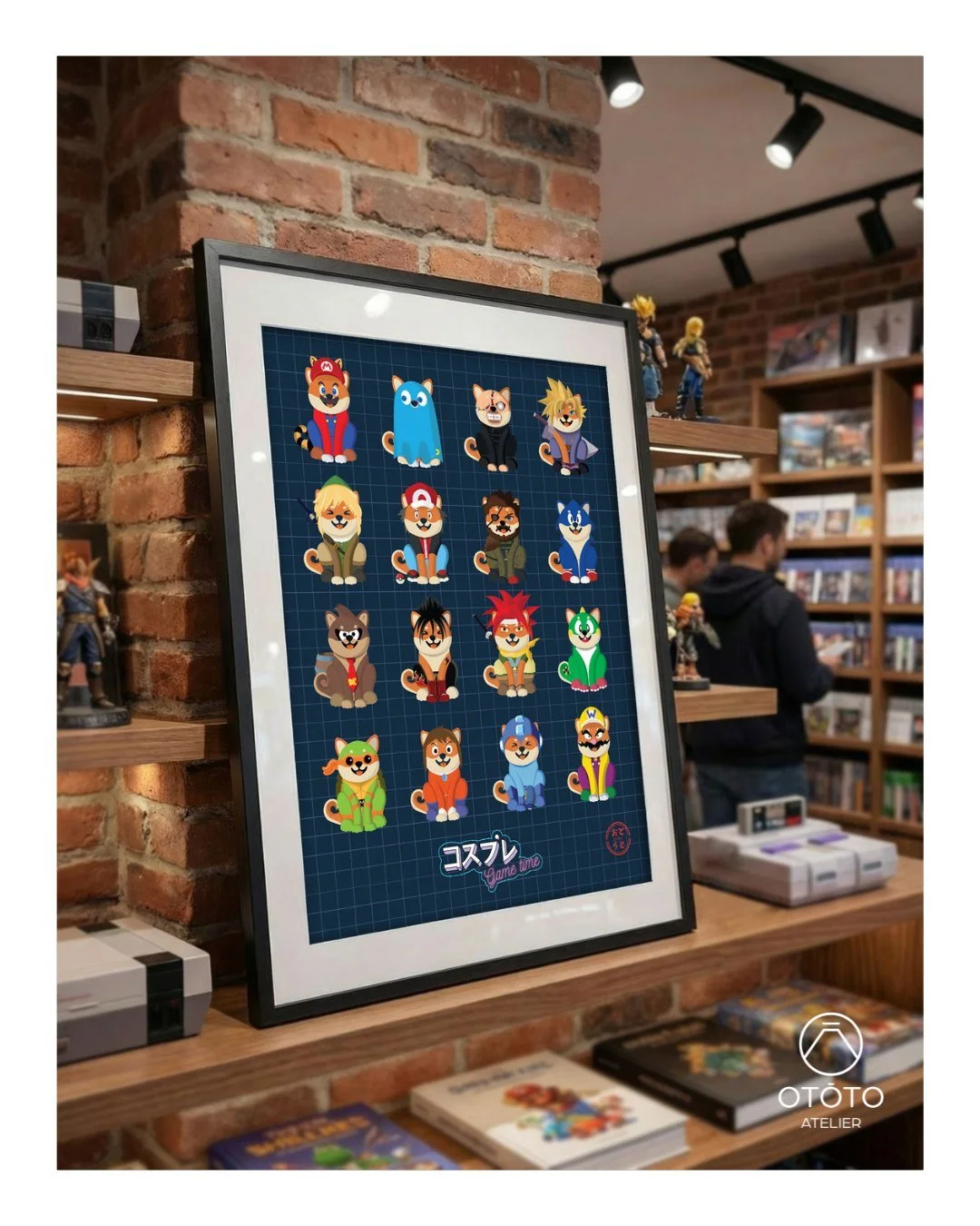 Vos h&eacute;ros pr&eacute;f&eacute;r&eacute;s version Shiba Inu 🎮🐕
.
Mario, Sonic, Donkey Kong, Link... Un mashup gaming &amp; cosplay totalement irr&eacute;sistible qui r&eacute;unit tous vos univers pr&eacute;f&eacute;r&eacute;s.
.
16 personnage