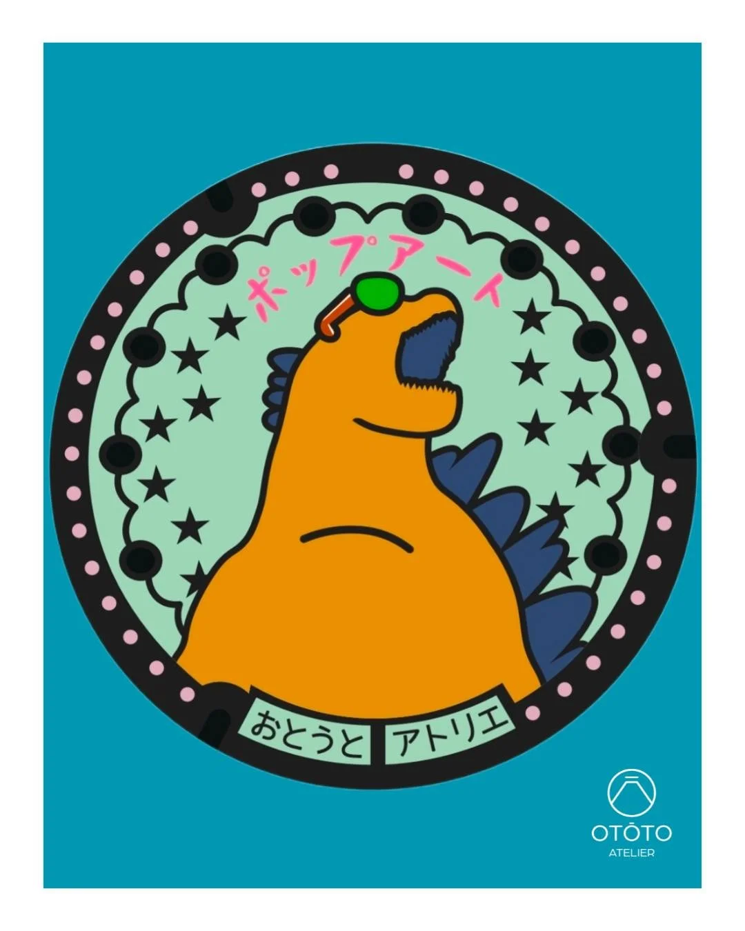 ポップアート Tu connais les manhōru ? Ces plaques d'&eacute;gout japonaises &eacute;lev&eacute;es au rang d'&oelig;uvres d'art, uniques &agrave; chaque ville, collectionn&eacute;es aux quatre coins du Japon&hellip; Nous avons voulu rendre hommage &agrave; 