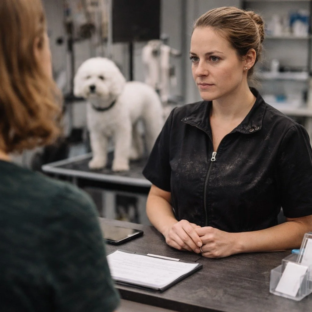 Sometimes the hardest part isn&rsquo;t the dog.

It&rsquo;s the conversation.

Setting boundaries.
Explaining coat condition.
Holding your pricing.

Doing it professionally anyway is growth.

What boundary was hardest for you to learn?