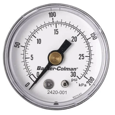 2420-001 Schneider Electric 30 PSI, 1.5" Diameter, 1/8" Pressure Gauge