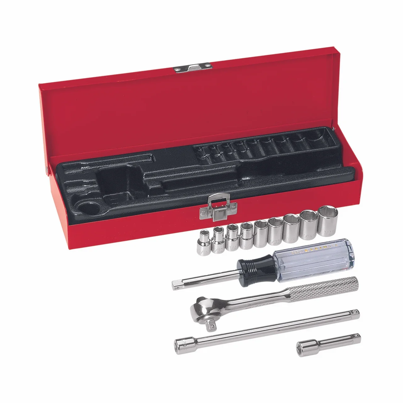 Klein 65500 1/4-in Drive Socket Wrench Set, 13-pc