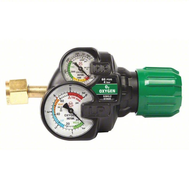 54RZ83 Victor Technologies CGA 540 Inlet Oxygen Regulator